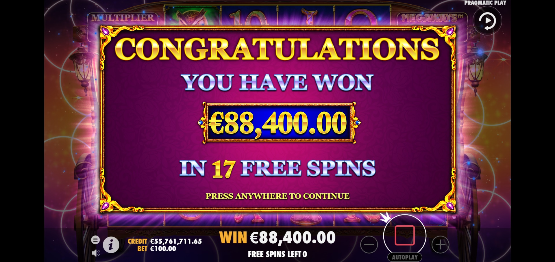 Madame Destiny Megaways - Free spins 10