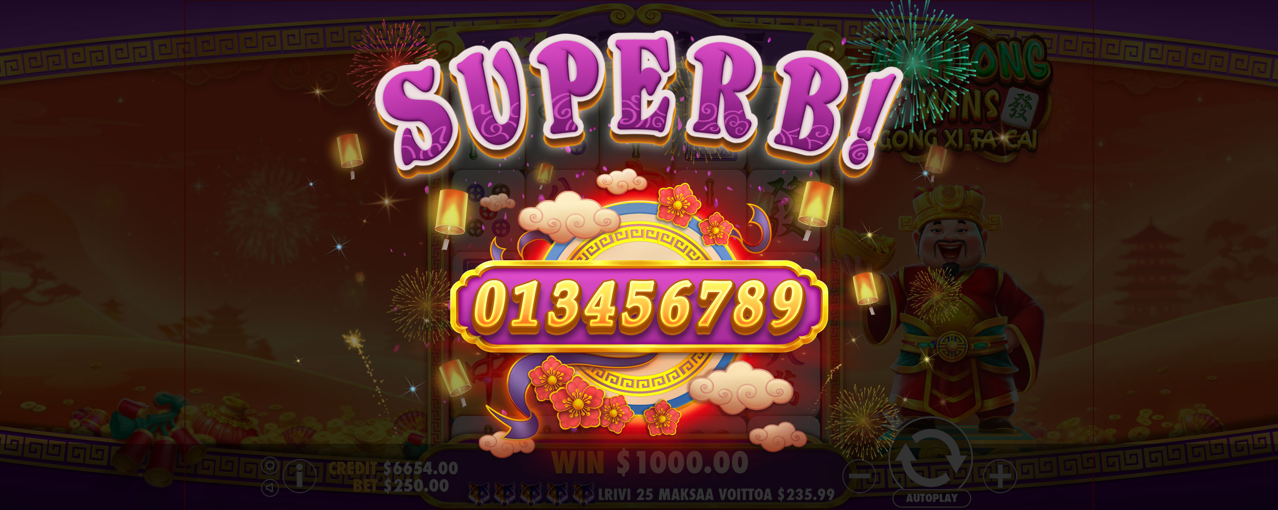 Mahjong Wins - Gong Xi Fa Cai - Big win 5