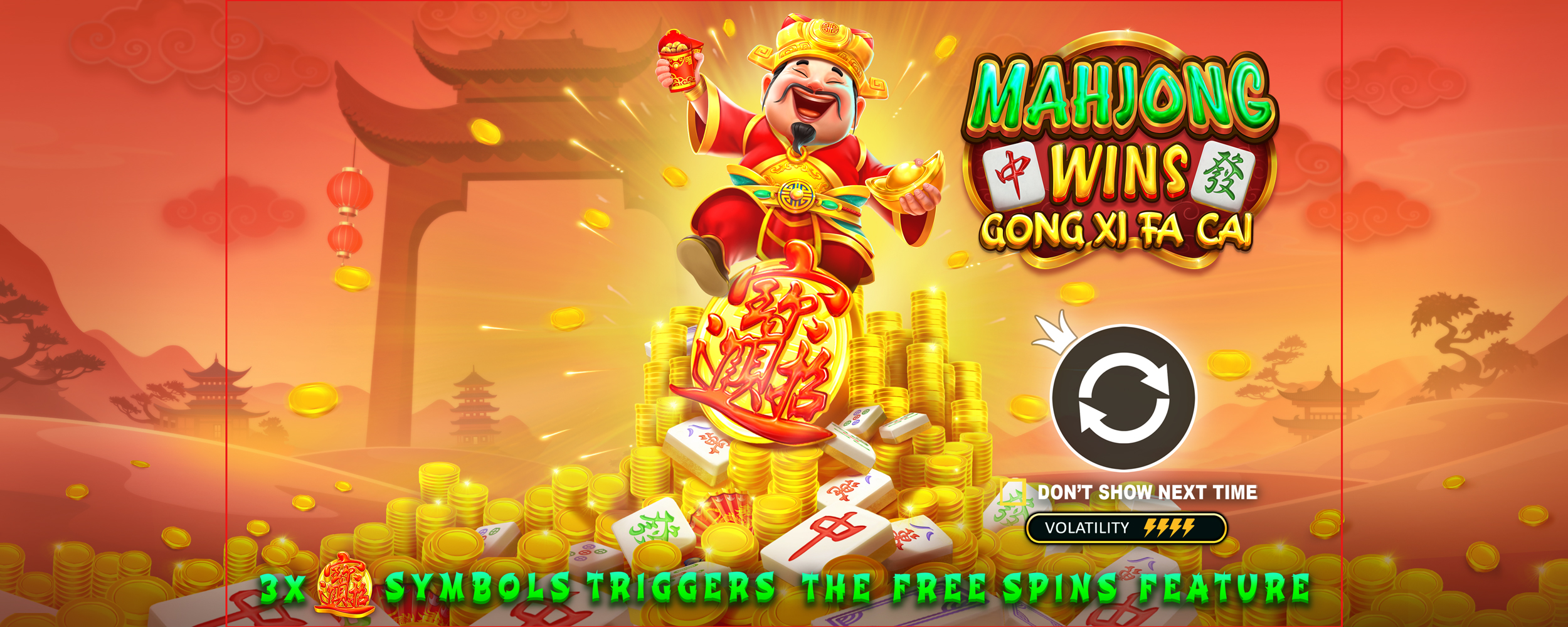 Mahjong Wins - Gong Xi Fa Cai - Start screen