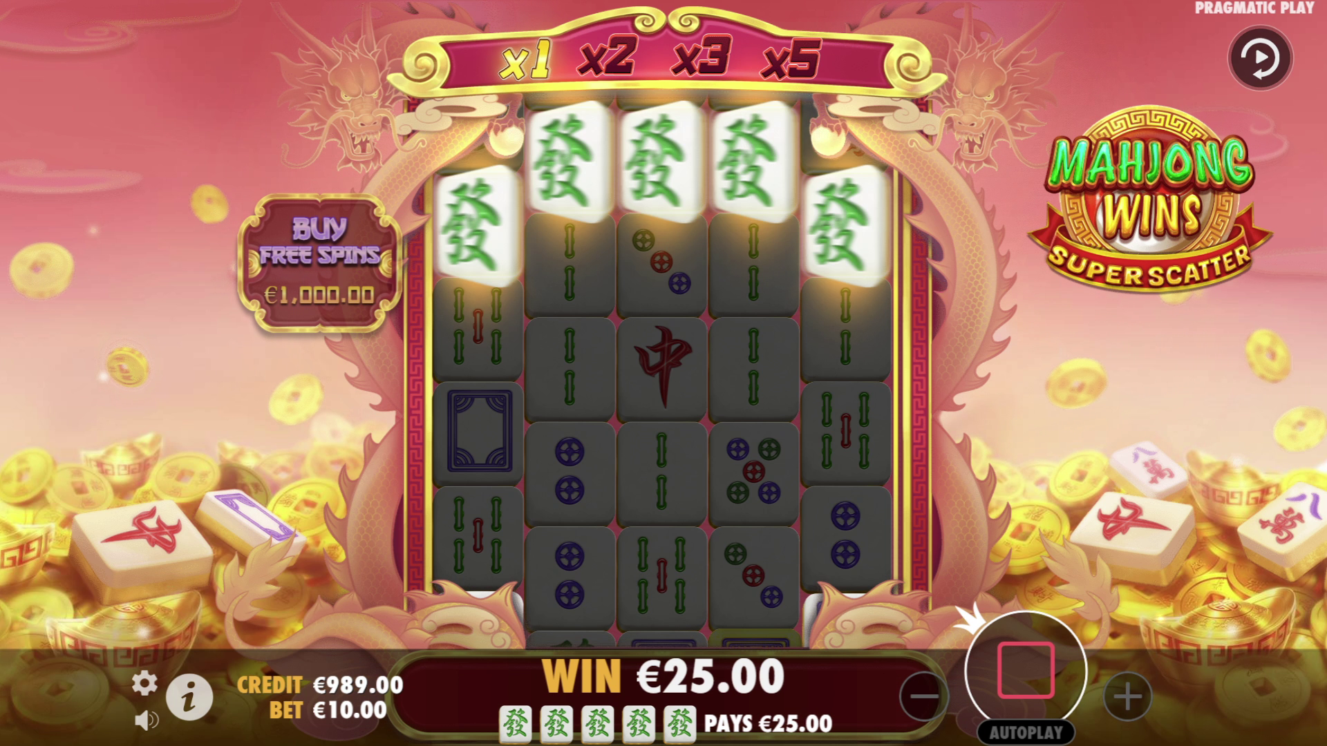 Mahjong Wins Super Scatter - Base game 1