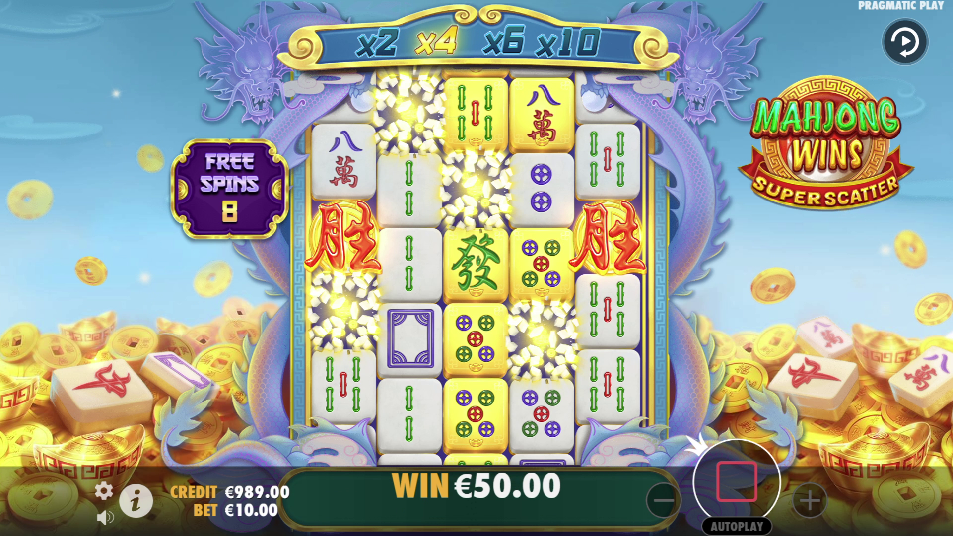 Mahjong Wins Super Scatter - Free spins 8