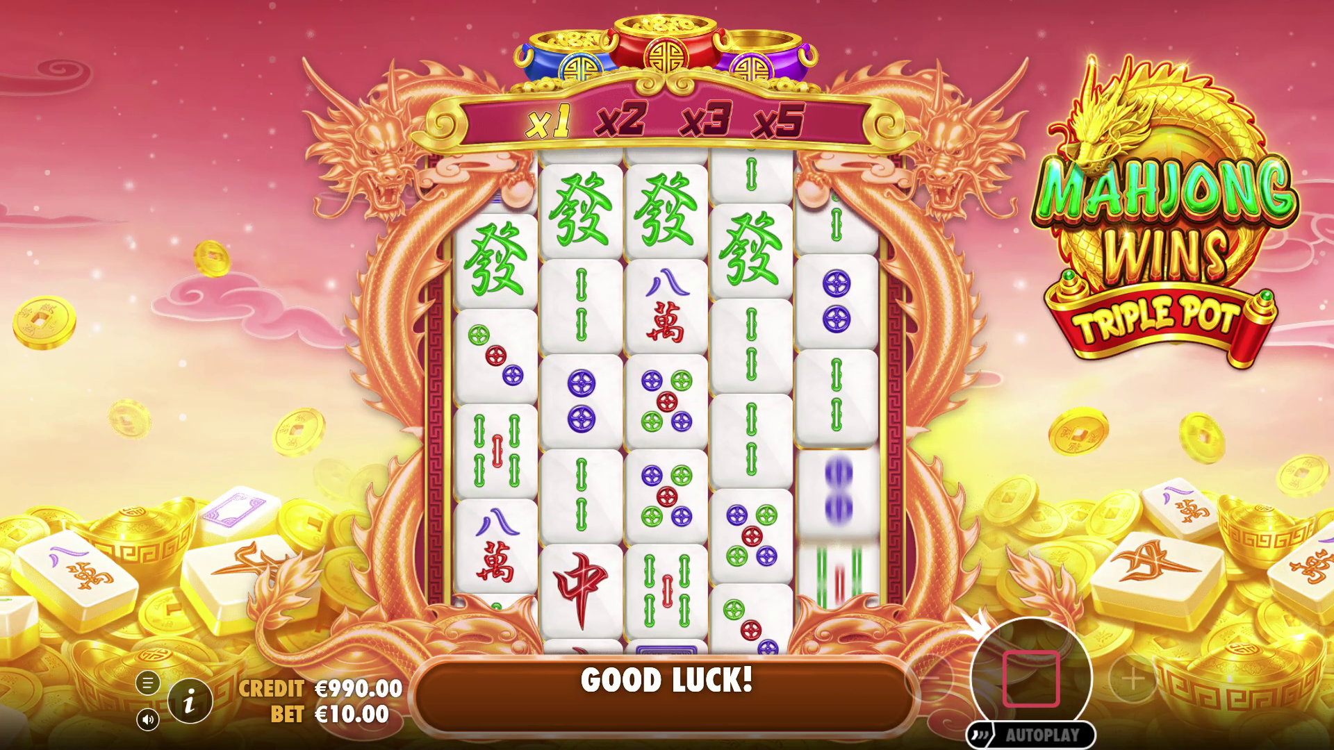 Mahjong Wins Triple Pot - Base game 1