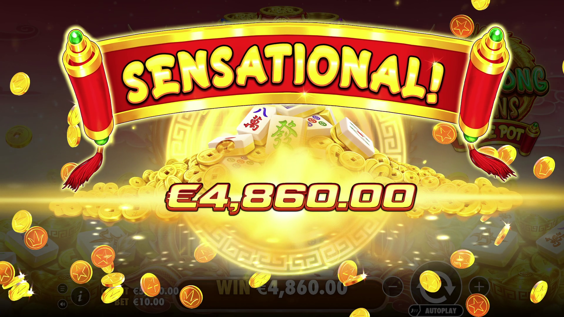 Mahjong Wins Triple Pot - Big win 1