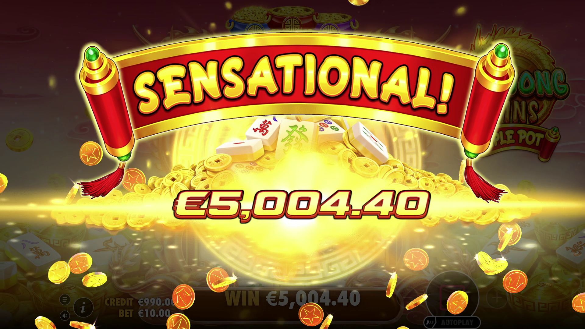 Mahjong Wins Triple Pot - Big win 2
