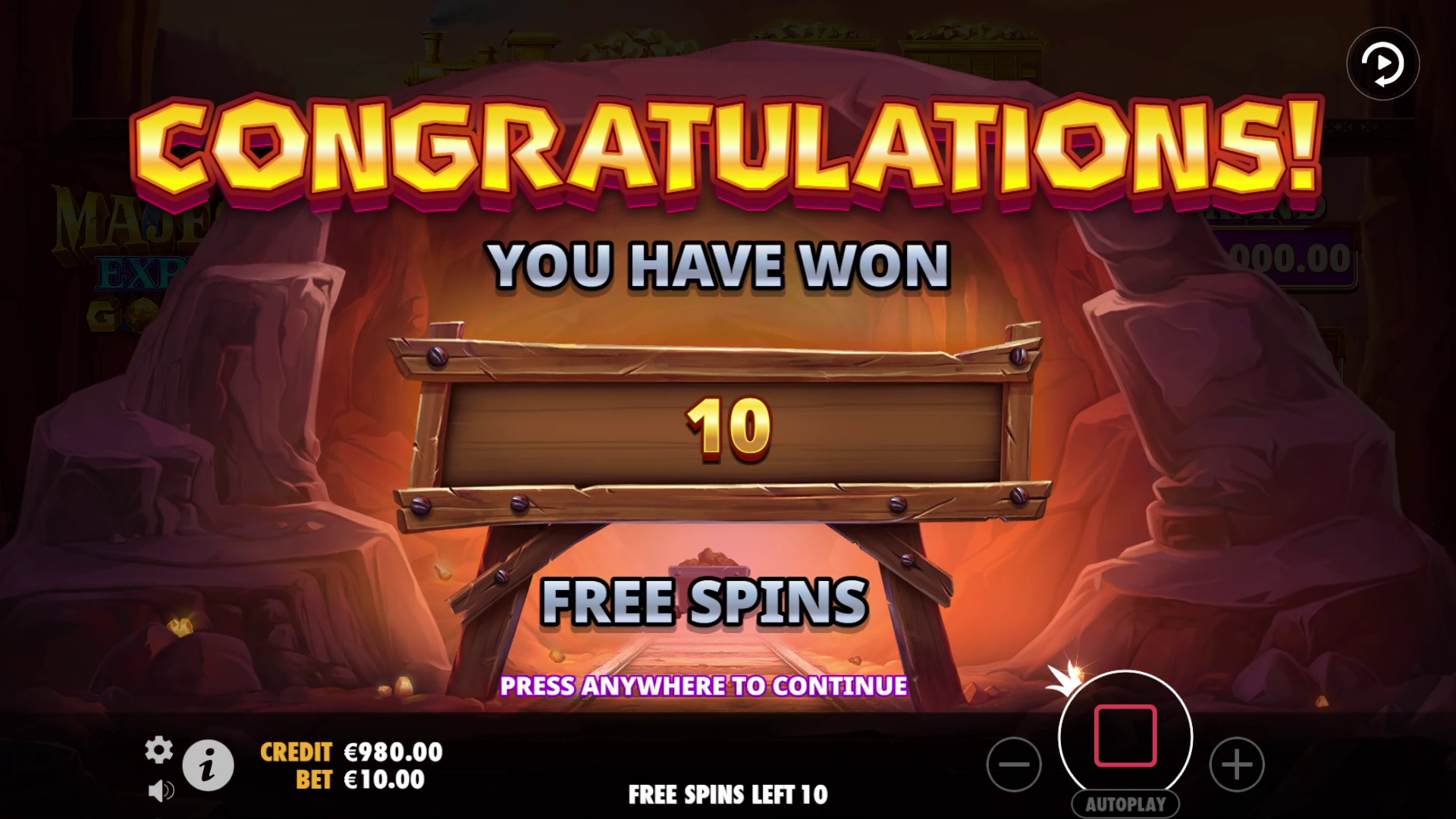 Majestic Express - Gold Run - Free spins 2