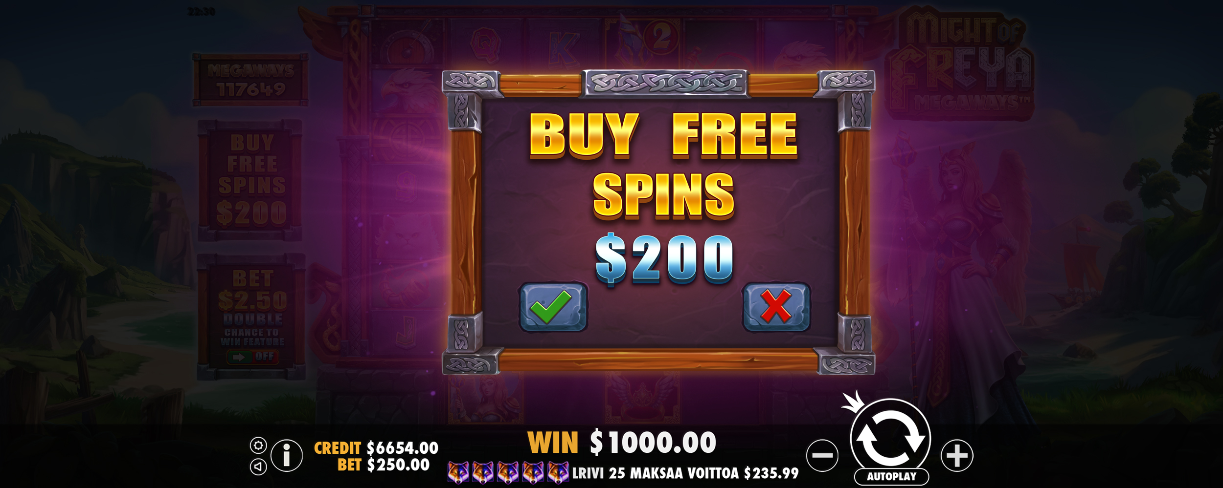 Might of Freya Megaways - Buy bonus