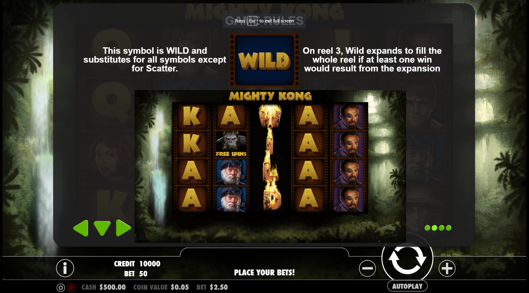 Mighty Kong - Game rules 1