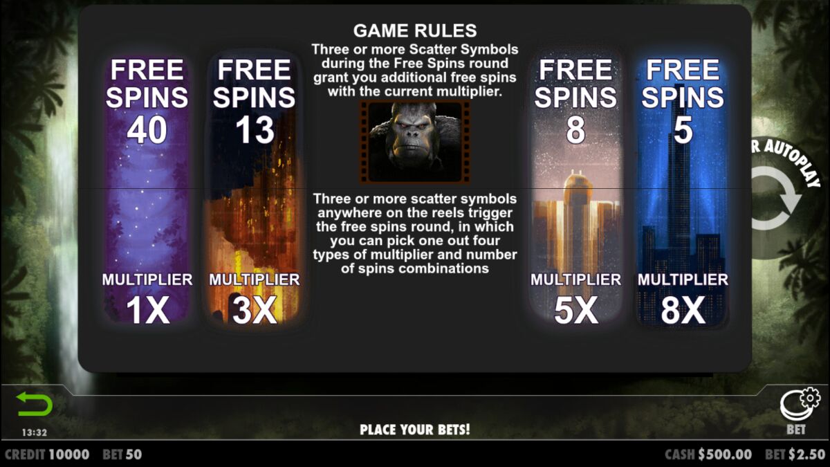 Mighty Kong - Game rules 2