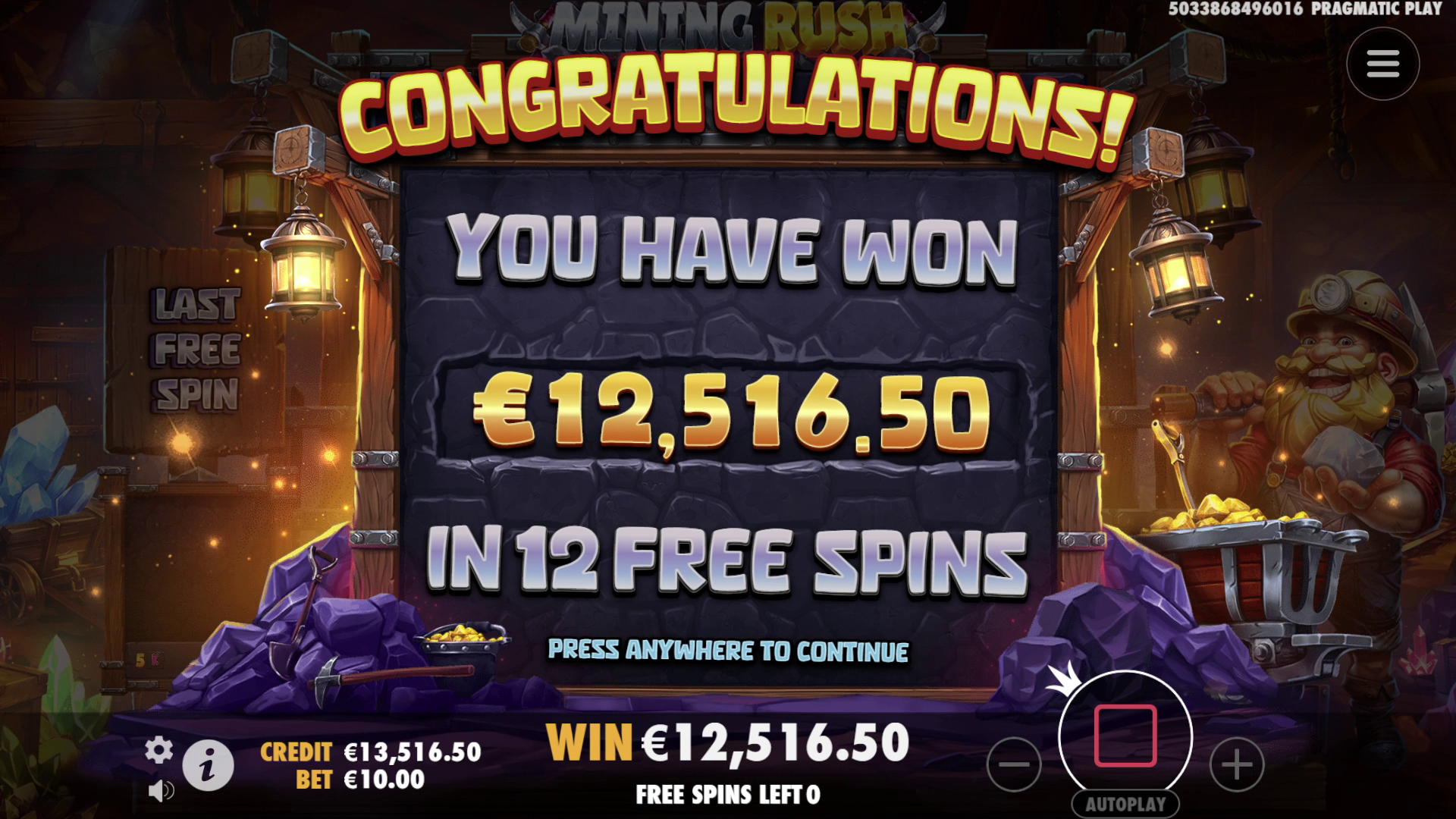 Mining Rush - Free spins 2