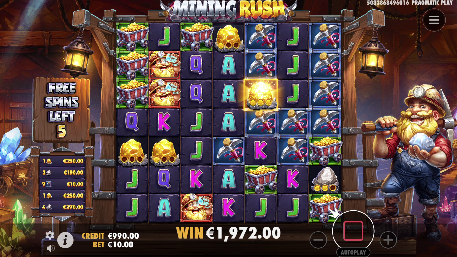 Mining Rush - Free spins 4