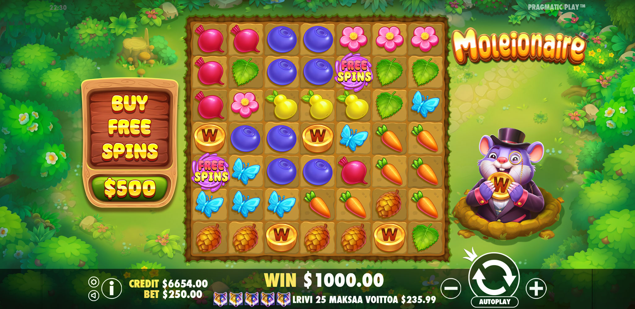 Moleionaire - Free spins 6