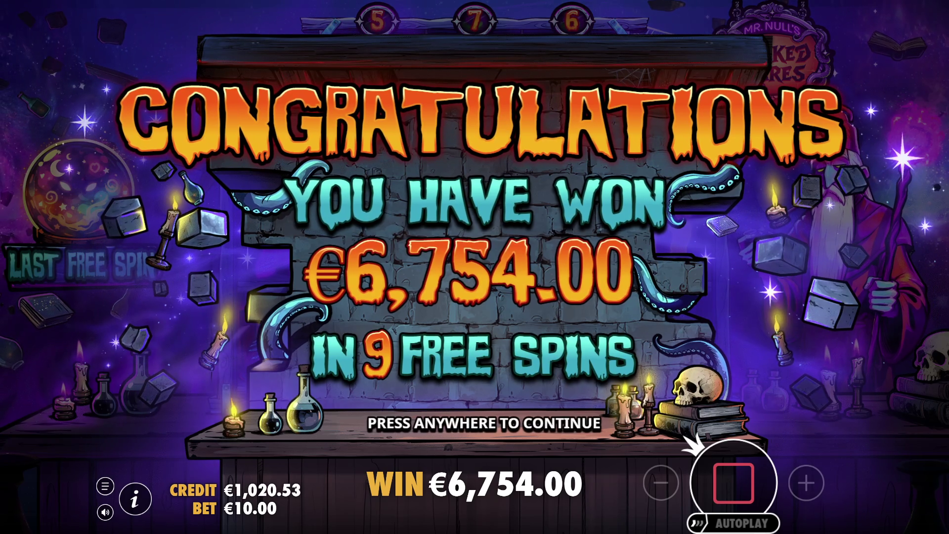 Mr. Null's Wicked Wares - Big win 3