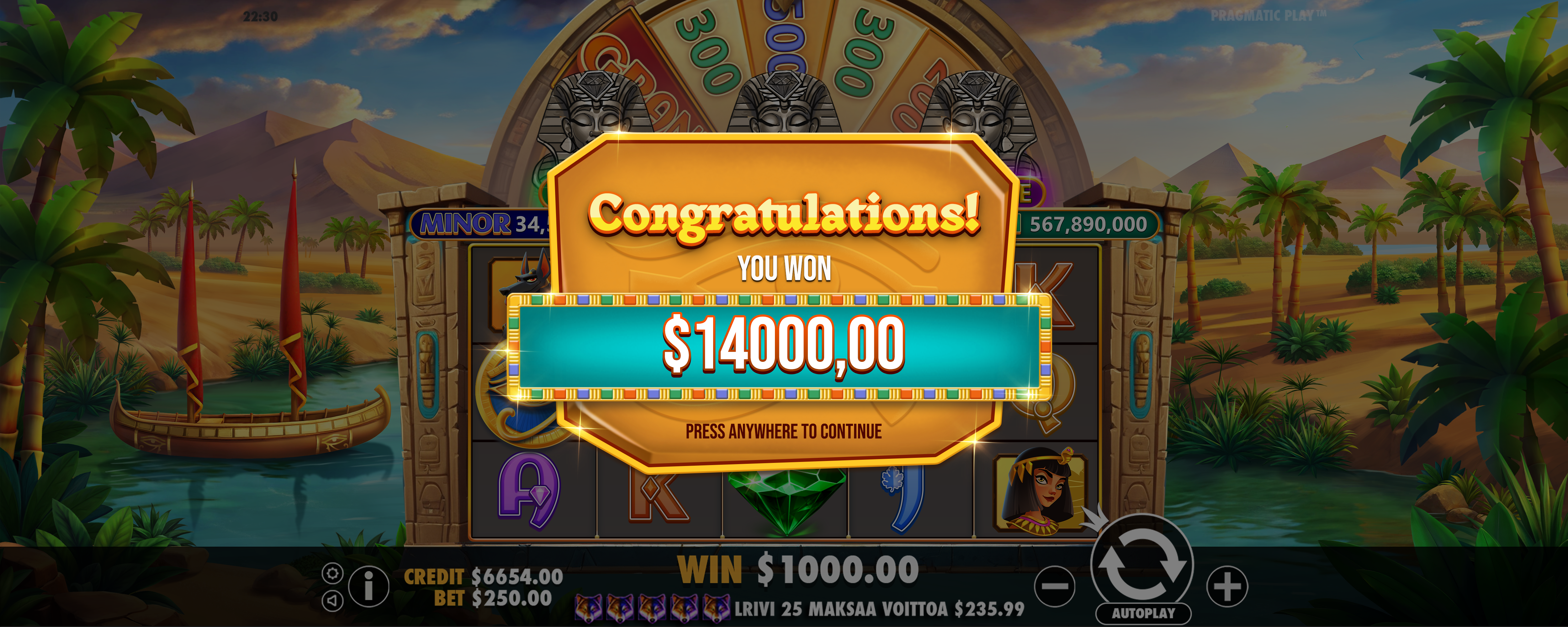 Mummy's Jewels - Big win 3