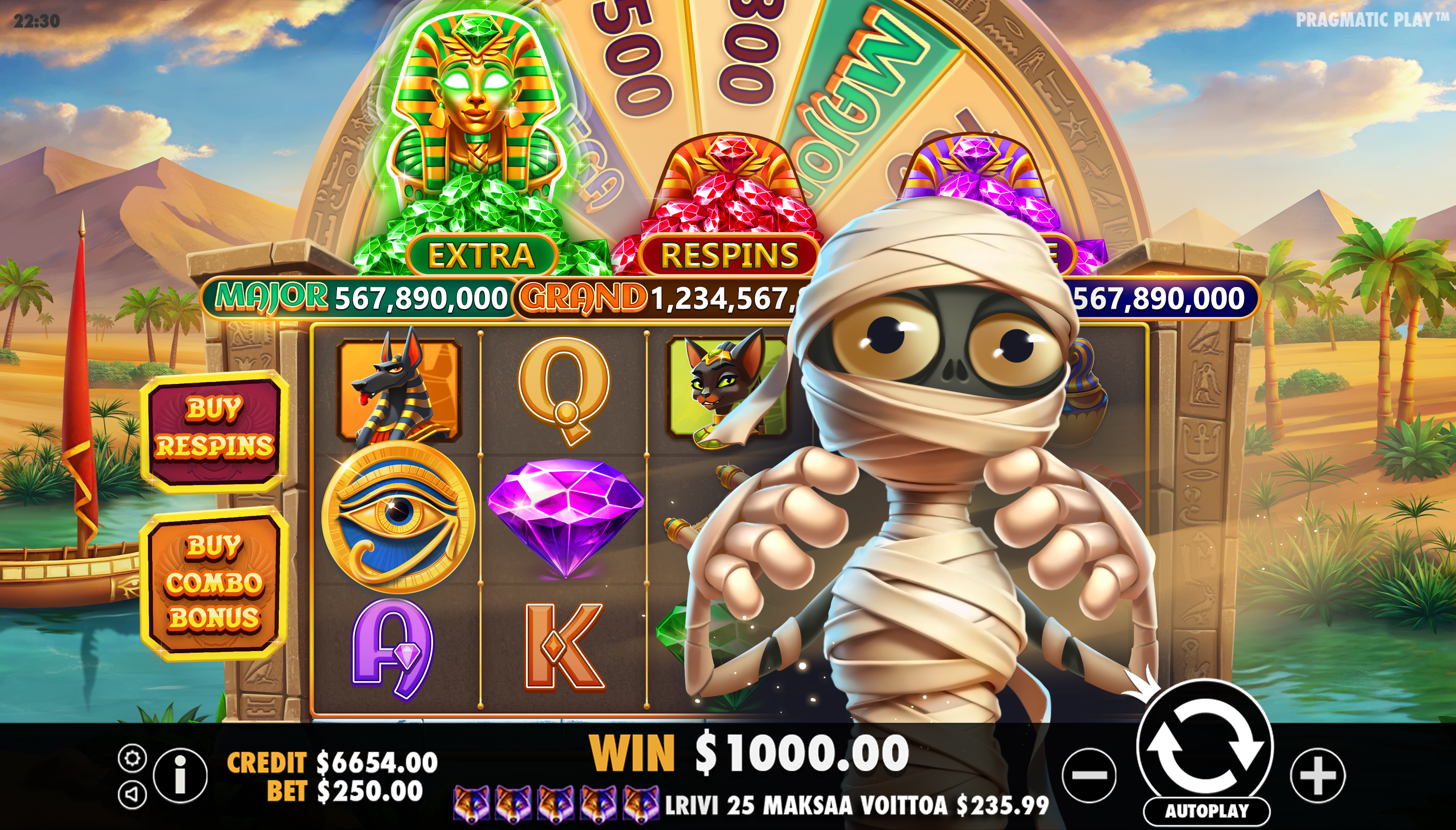 Mummy's Jewels - Big win 4