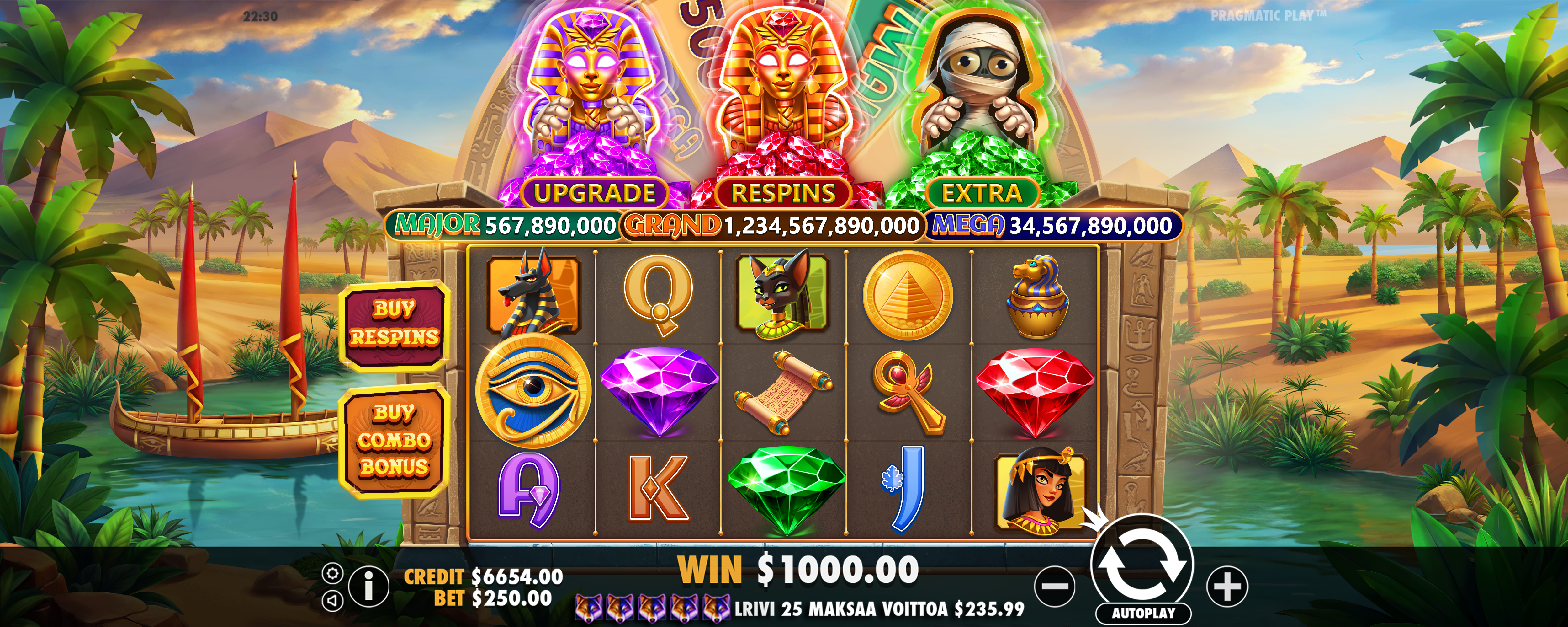 Mummy's Jewels - Big win 5