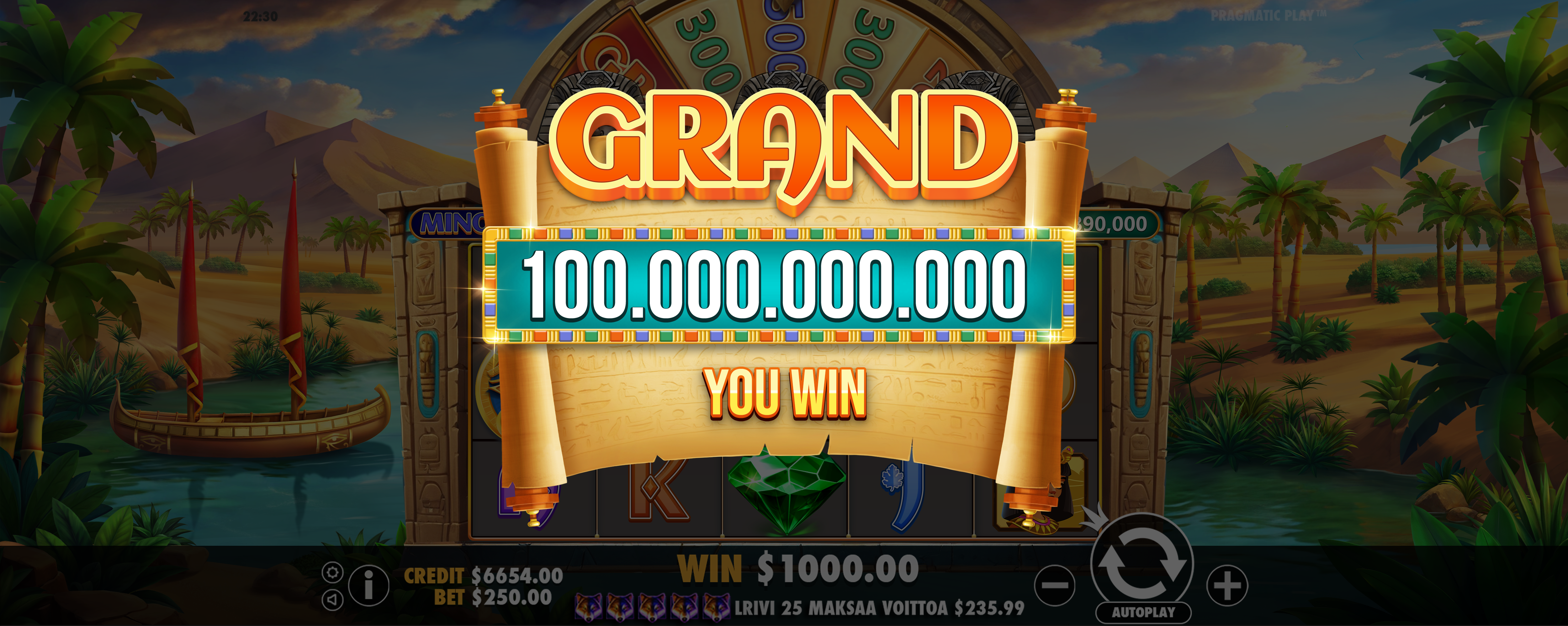 Mummy's Jewels - Big win 10