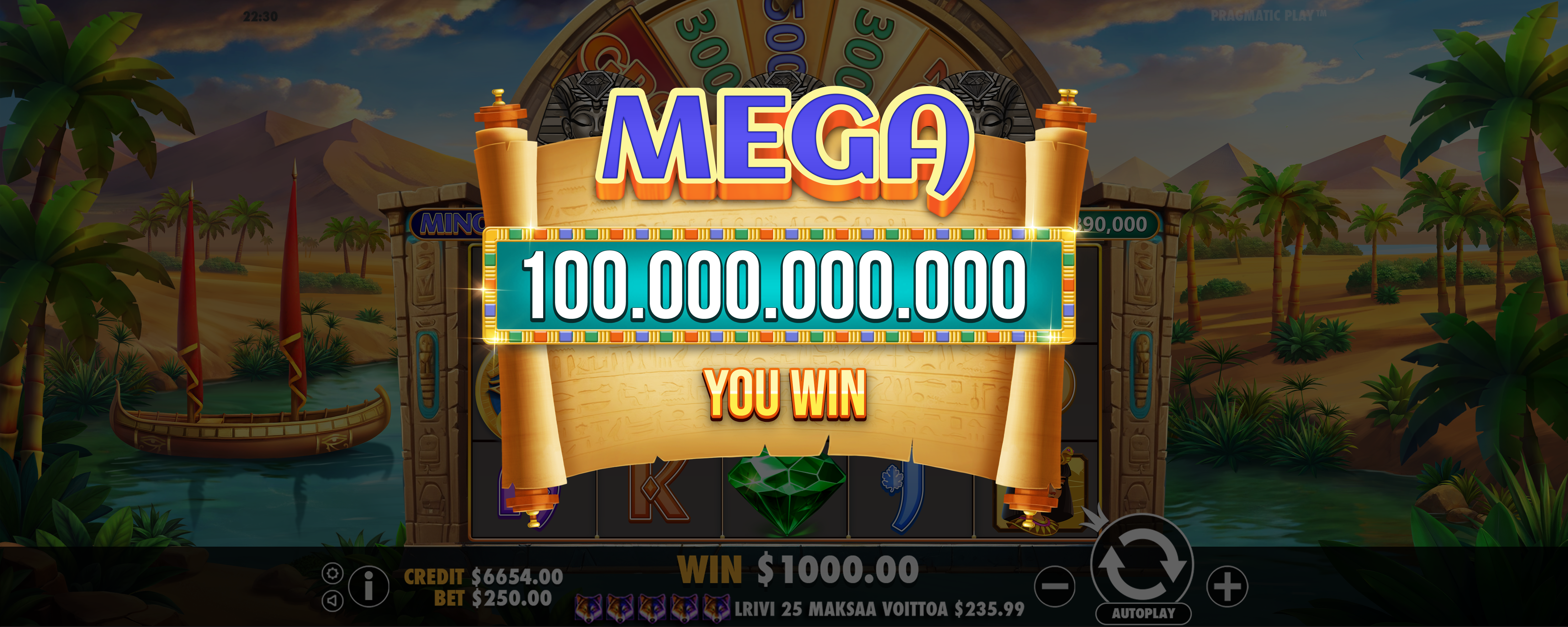 Mummy's Jewels - Big win 12