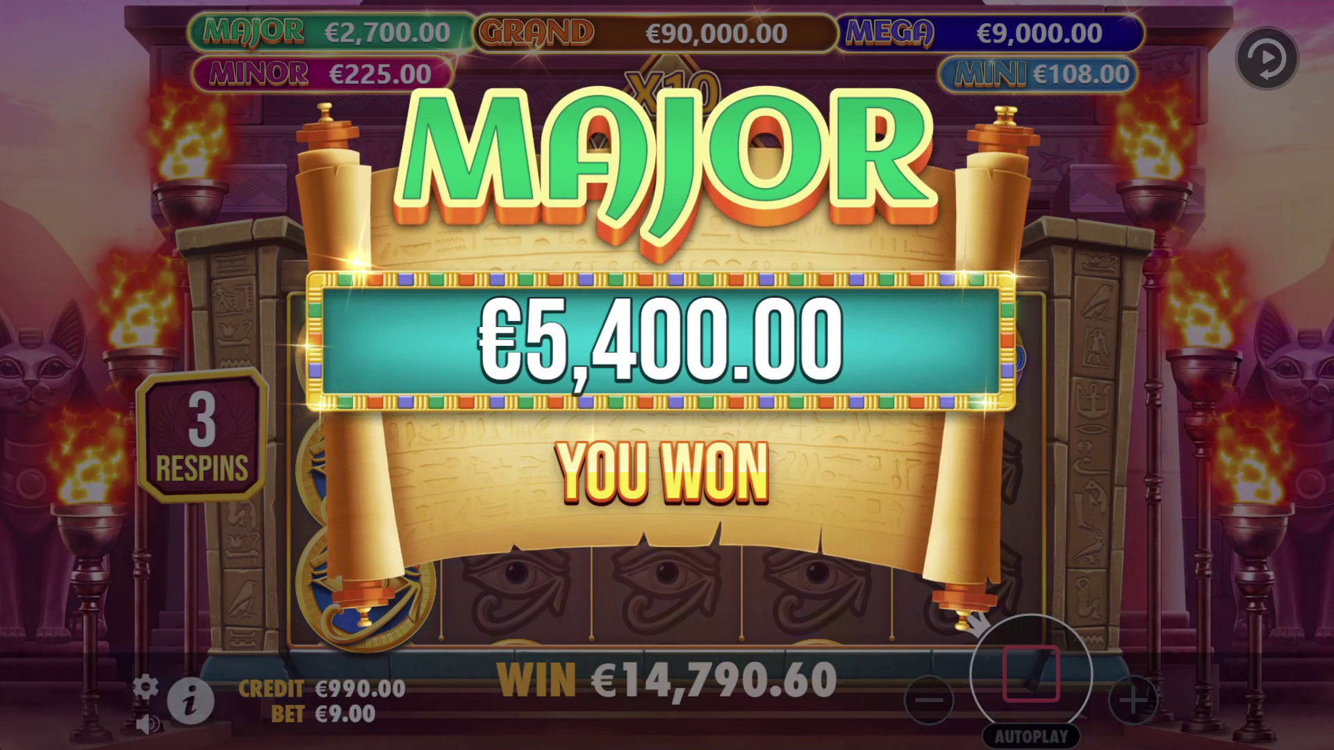 Mummy's Jewels - Big win 15