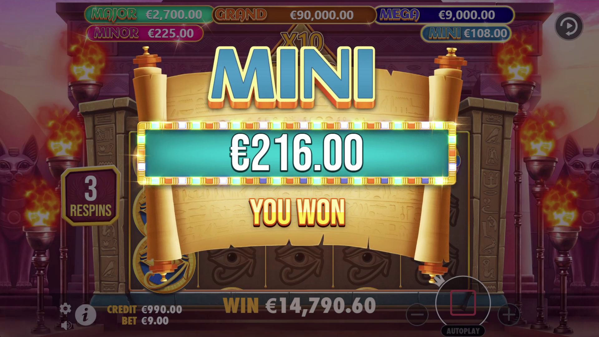 Mummy's Jewels - Big win 17