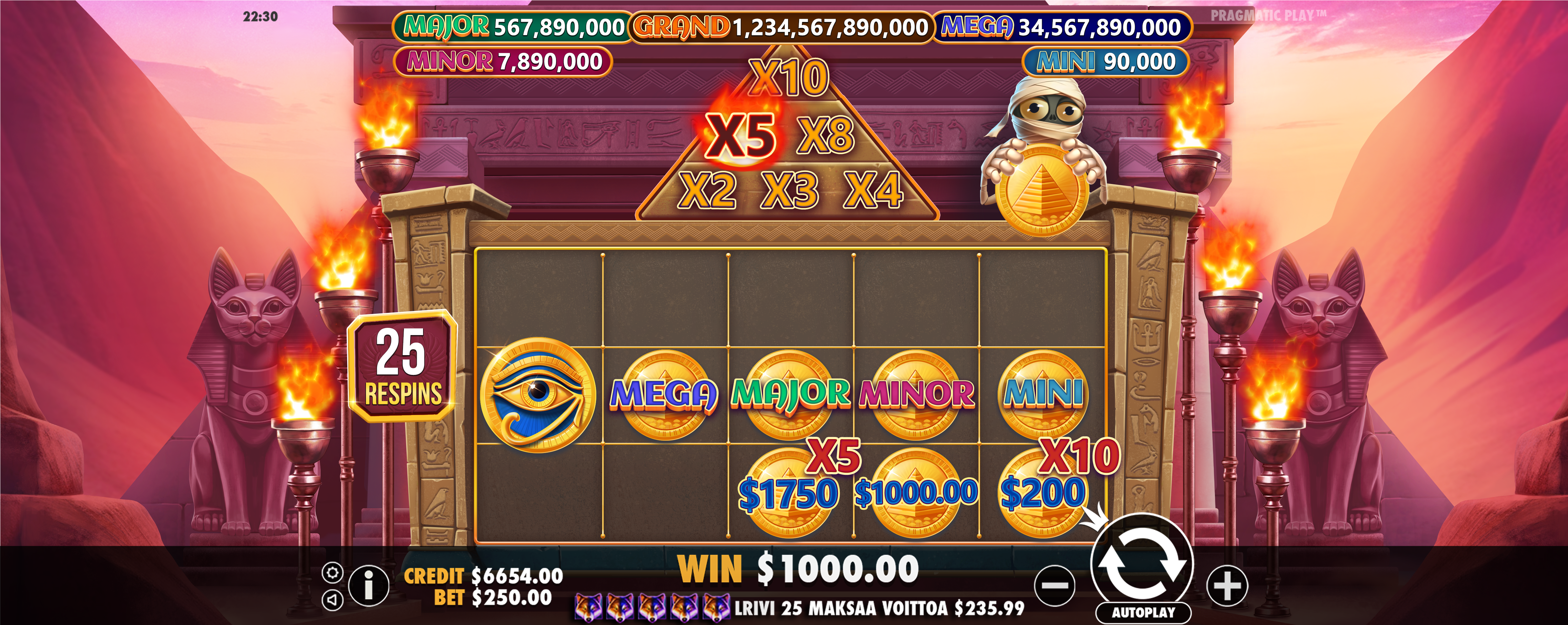 Mummy's Jewels - Free spins 5