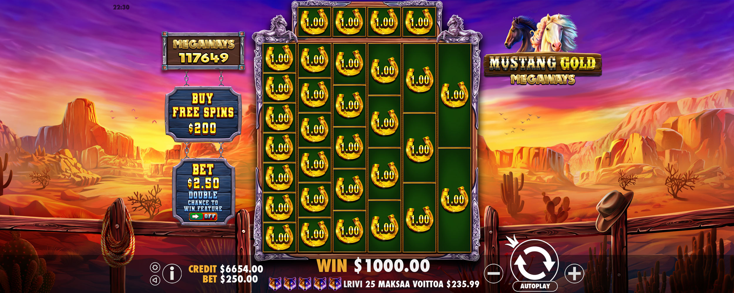 Mustang Gold Megaways - Big win 2