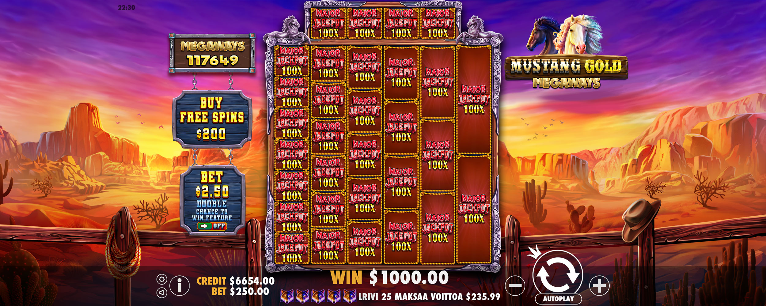 Mustang Gold Megaways - Big win 4