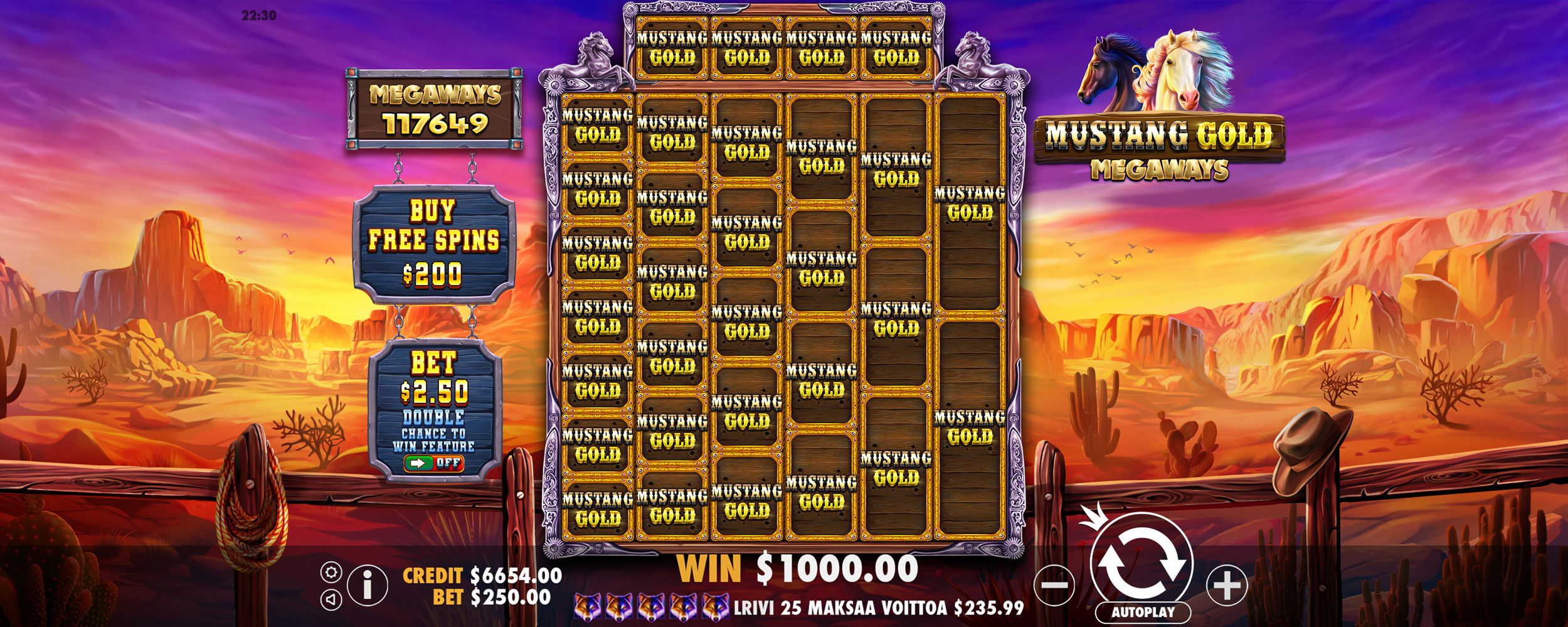 Mustang Gold Megaways - Buy bonus 1