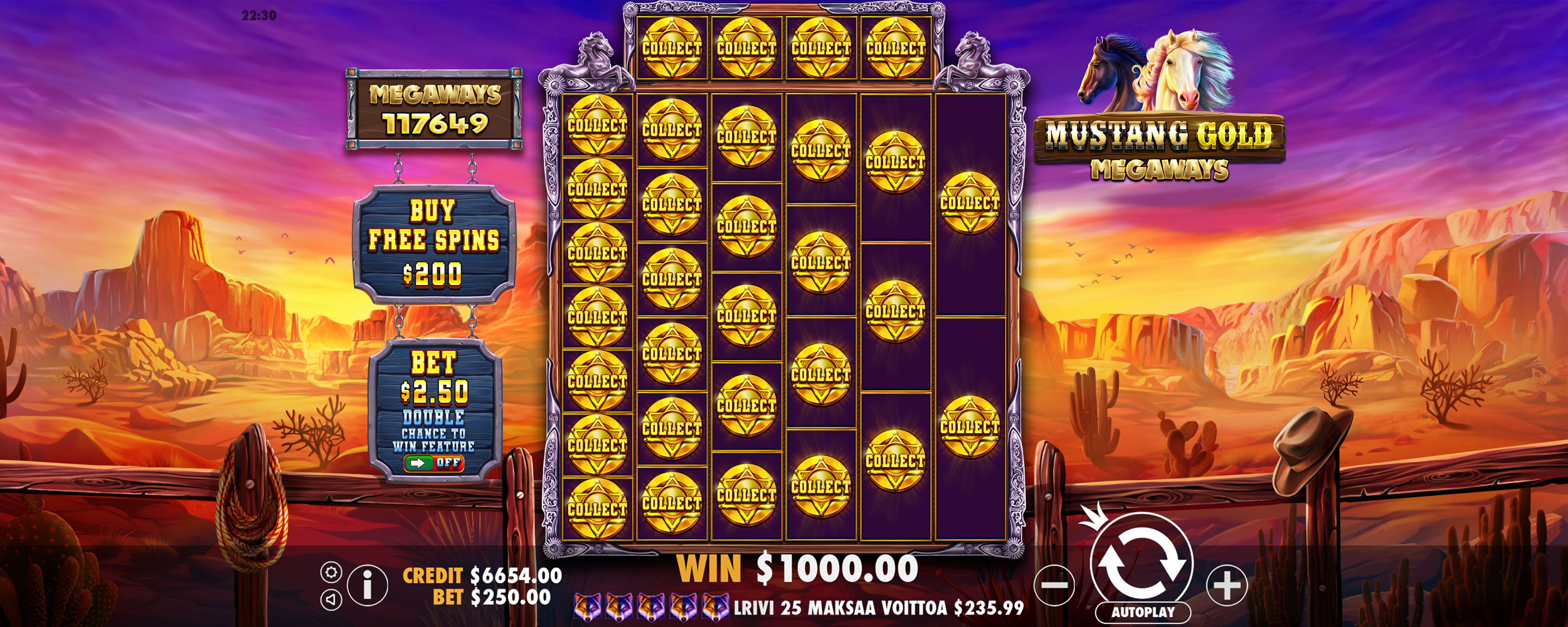 Mustang Gold Megaways - Big win 6