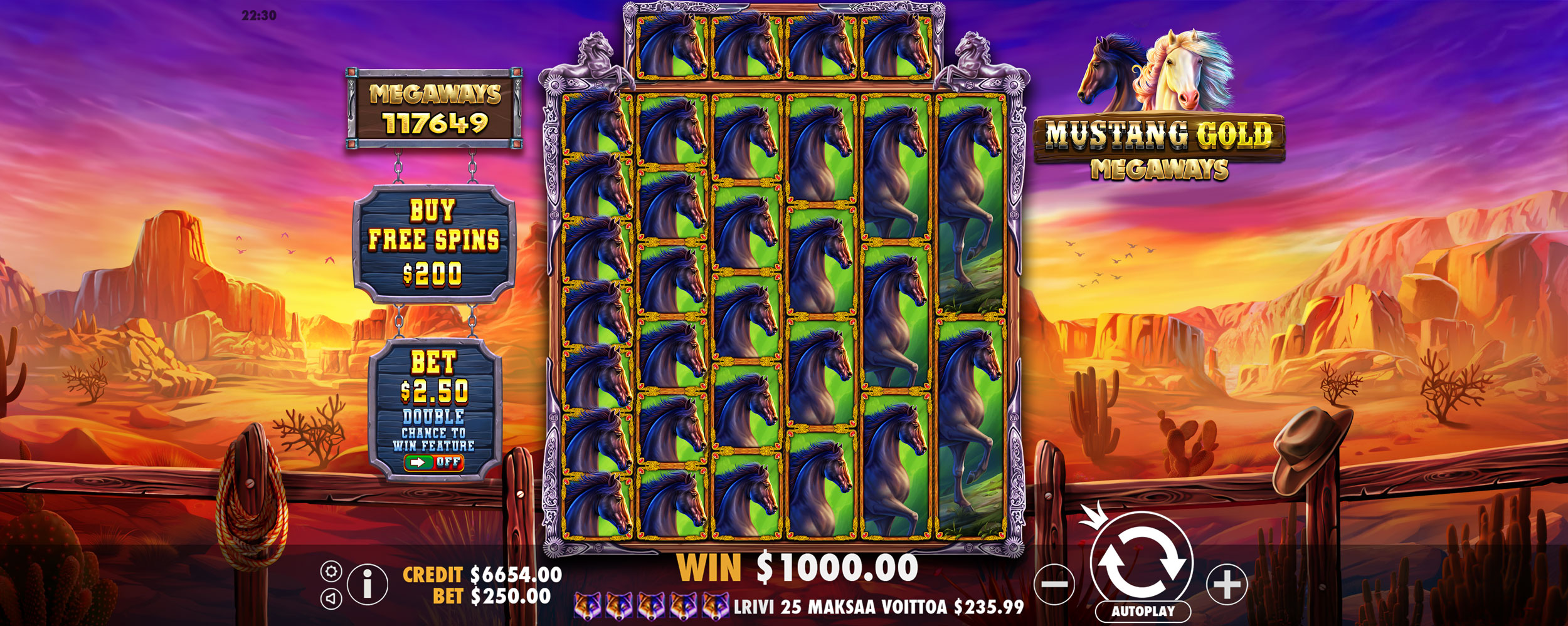Mustang Gold Megaways - Big win 10
