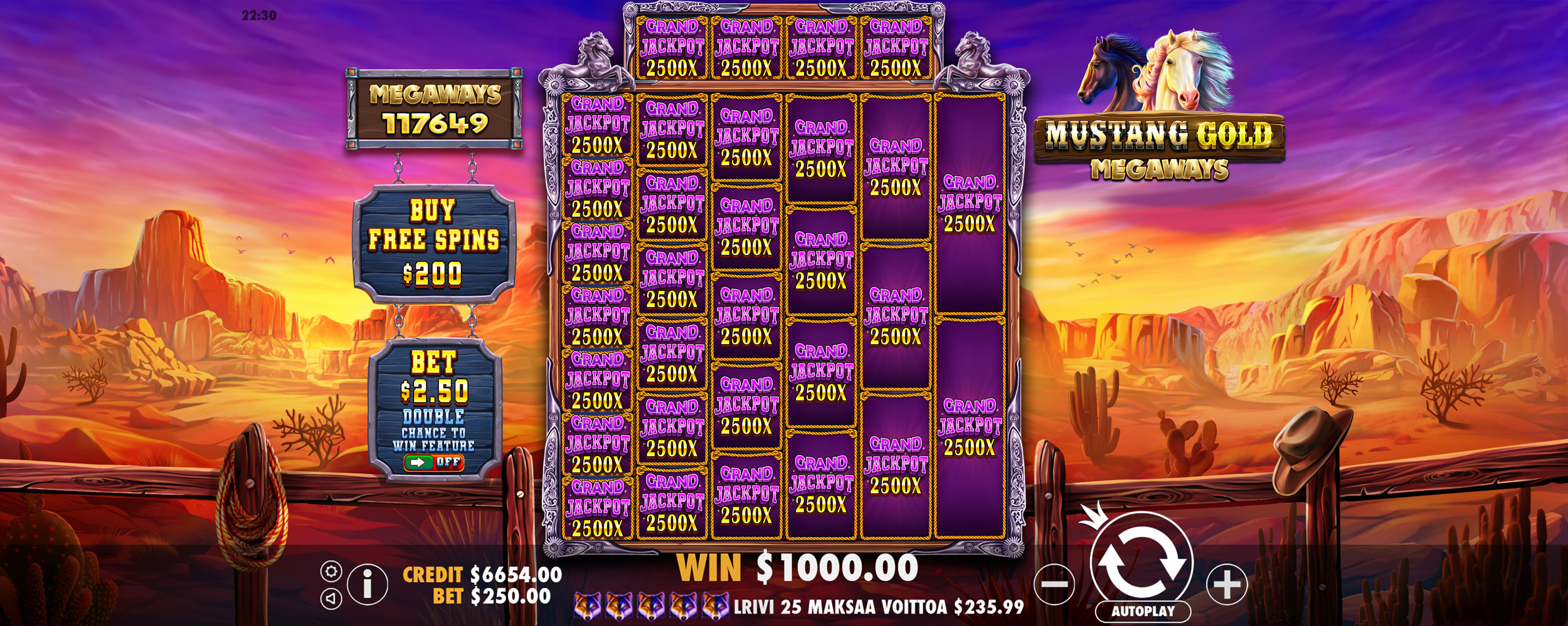 Mustang Gold Megaways - Game rules