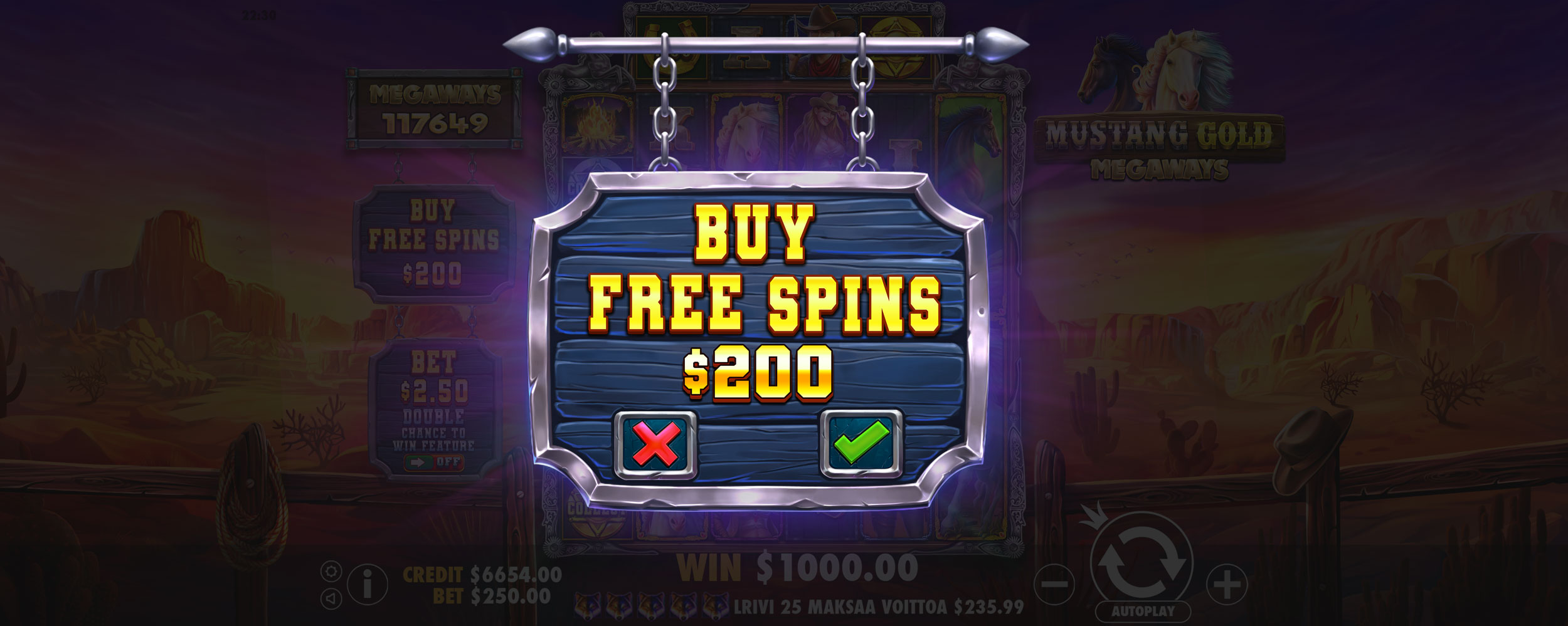 Mustang Gold Megaways - Buy bonus 2