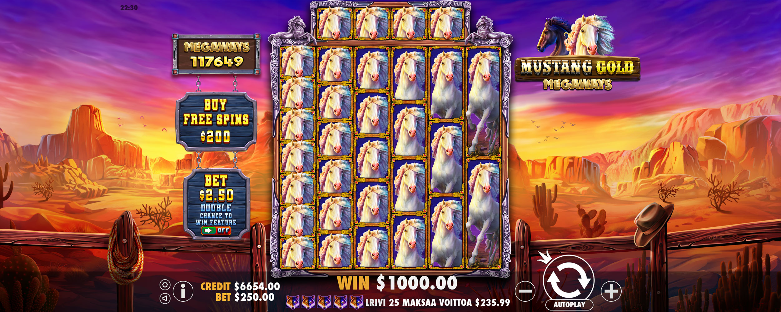 Mustang Gold Megaways - Big win 14