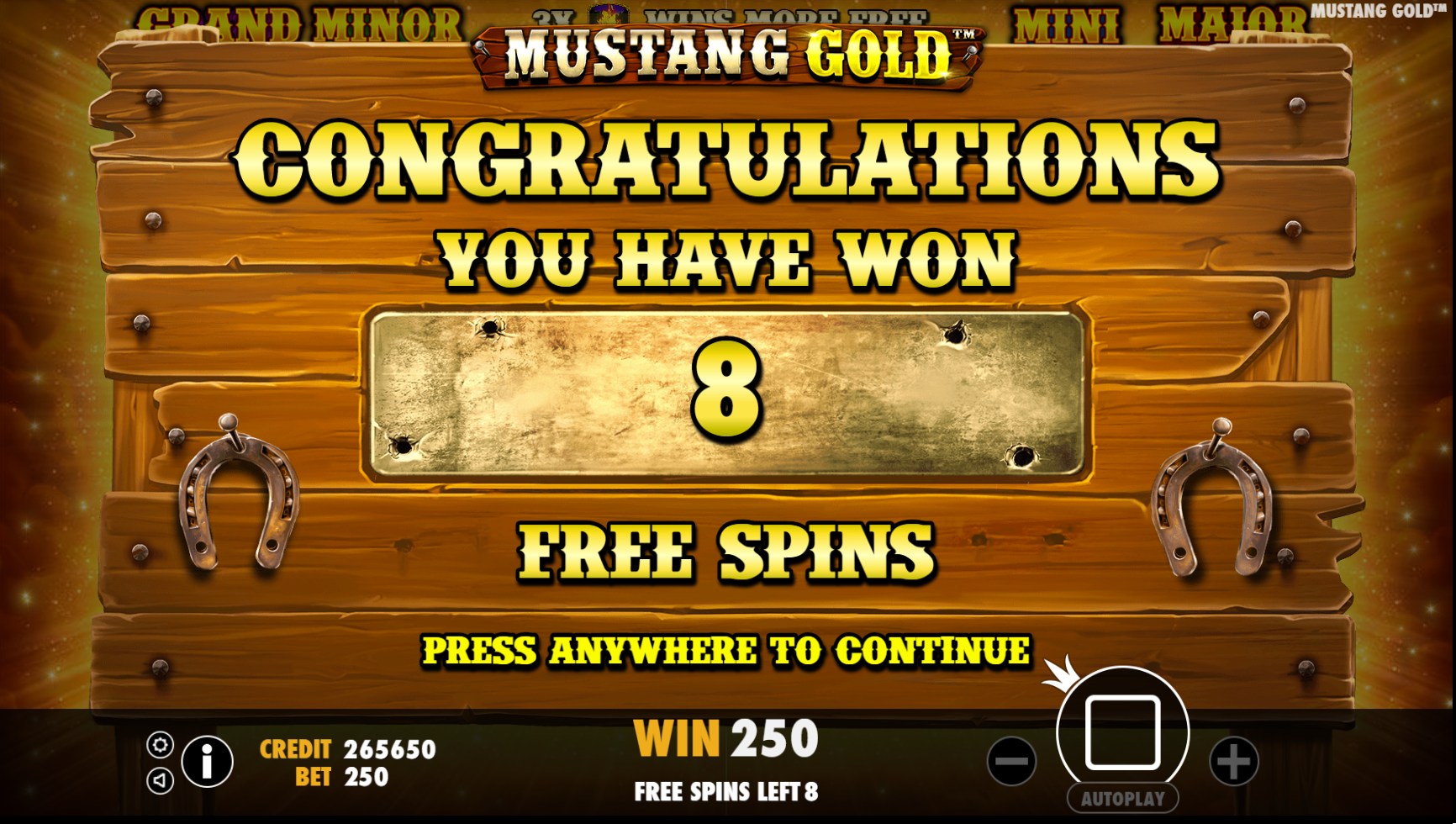 Mustang Gold - Free spins 1