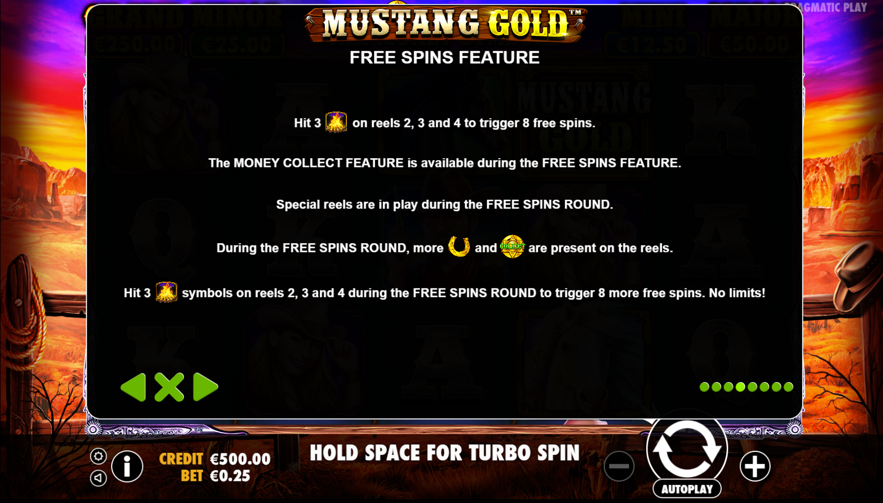 Mustang Gold - Free spins 3