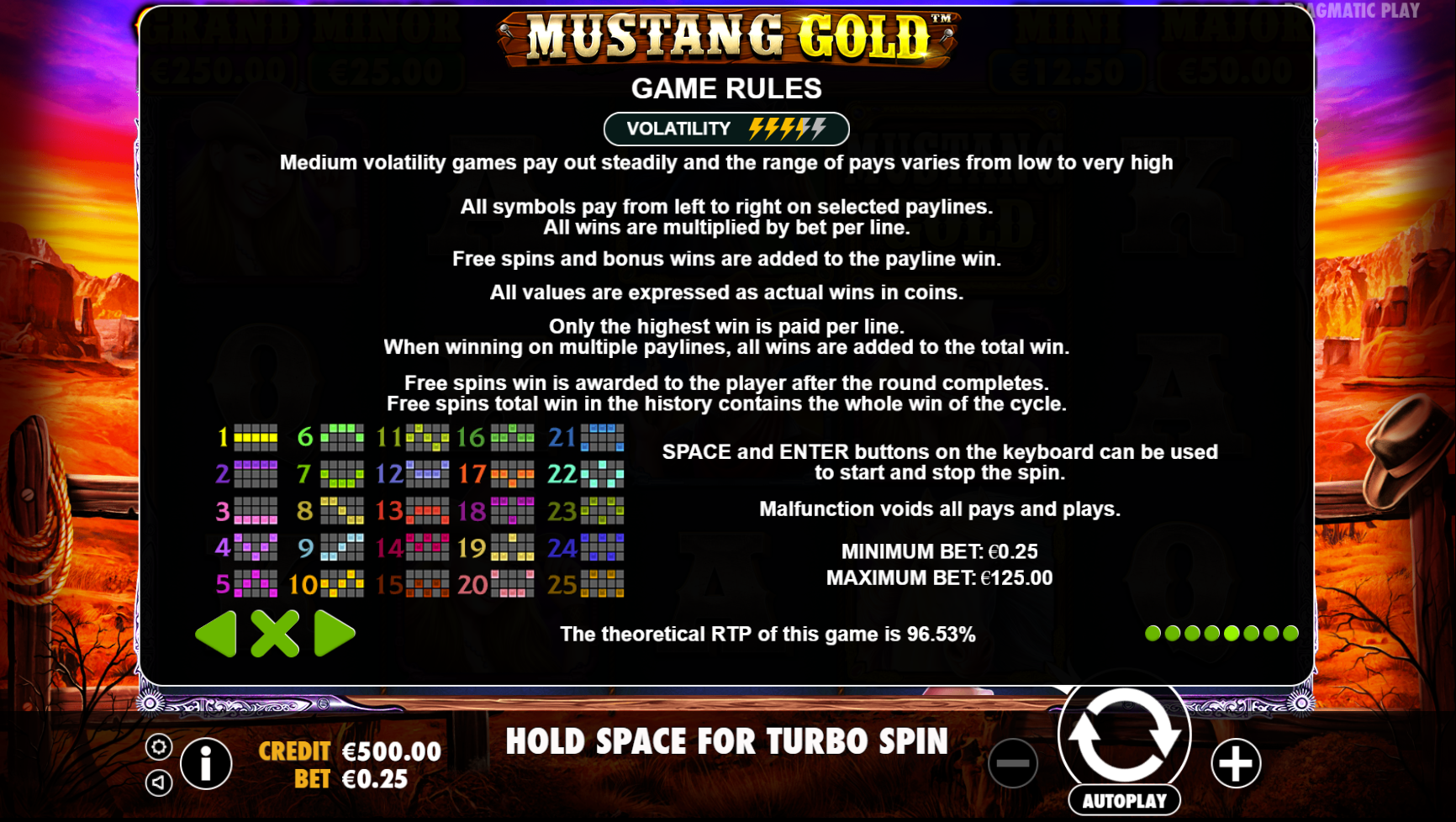 Mustang Gold - Game rules 3