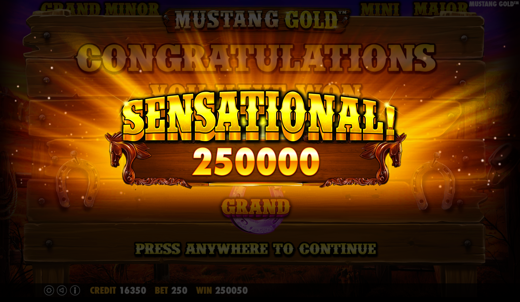 Mustang Gold - Big win 2