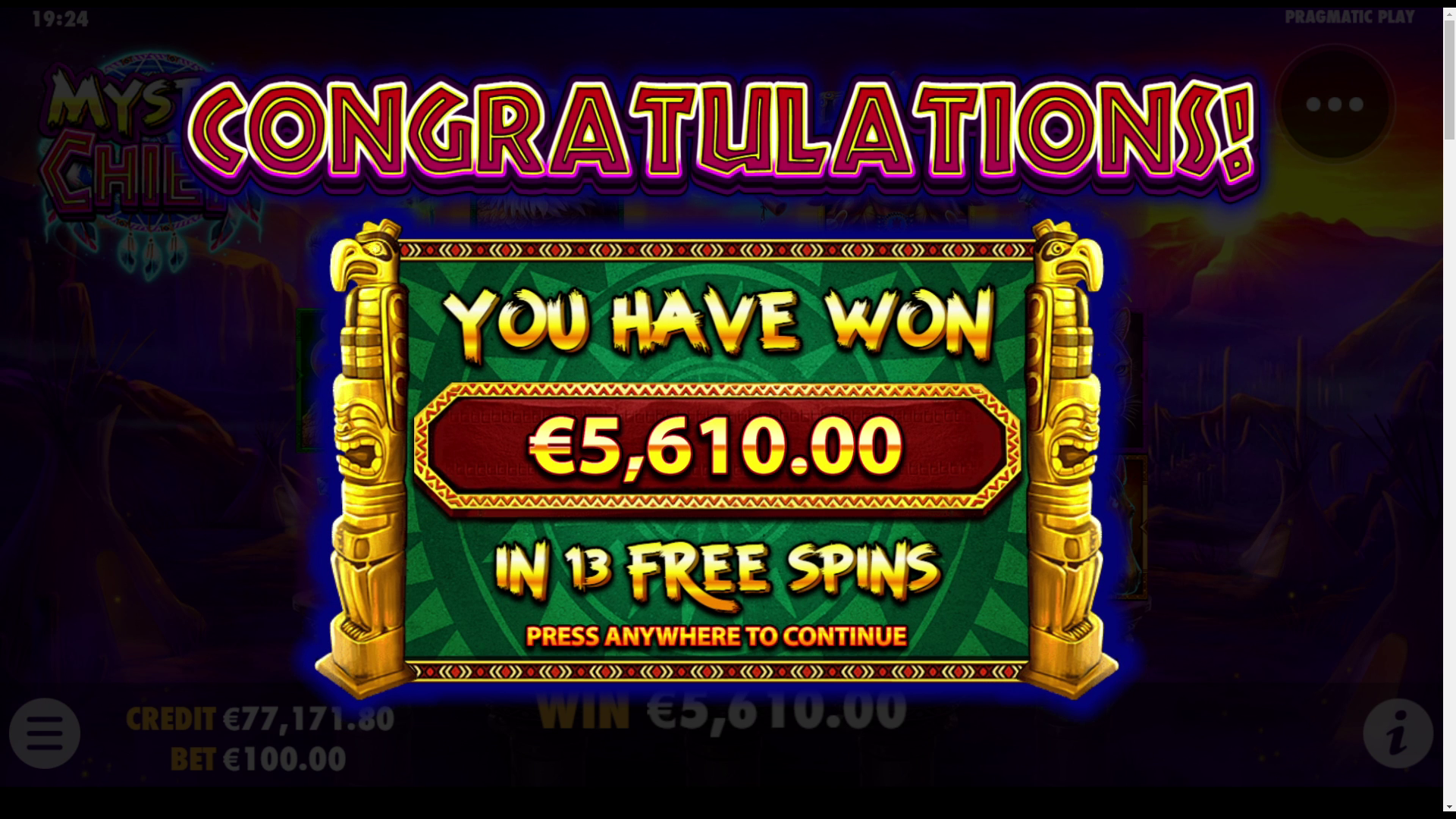 Mystic Chief - Free spins 2