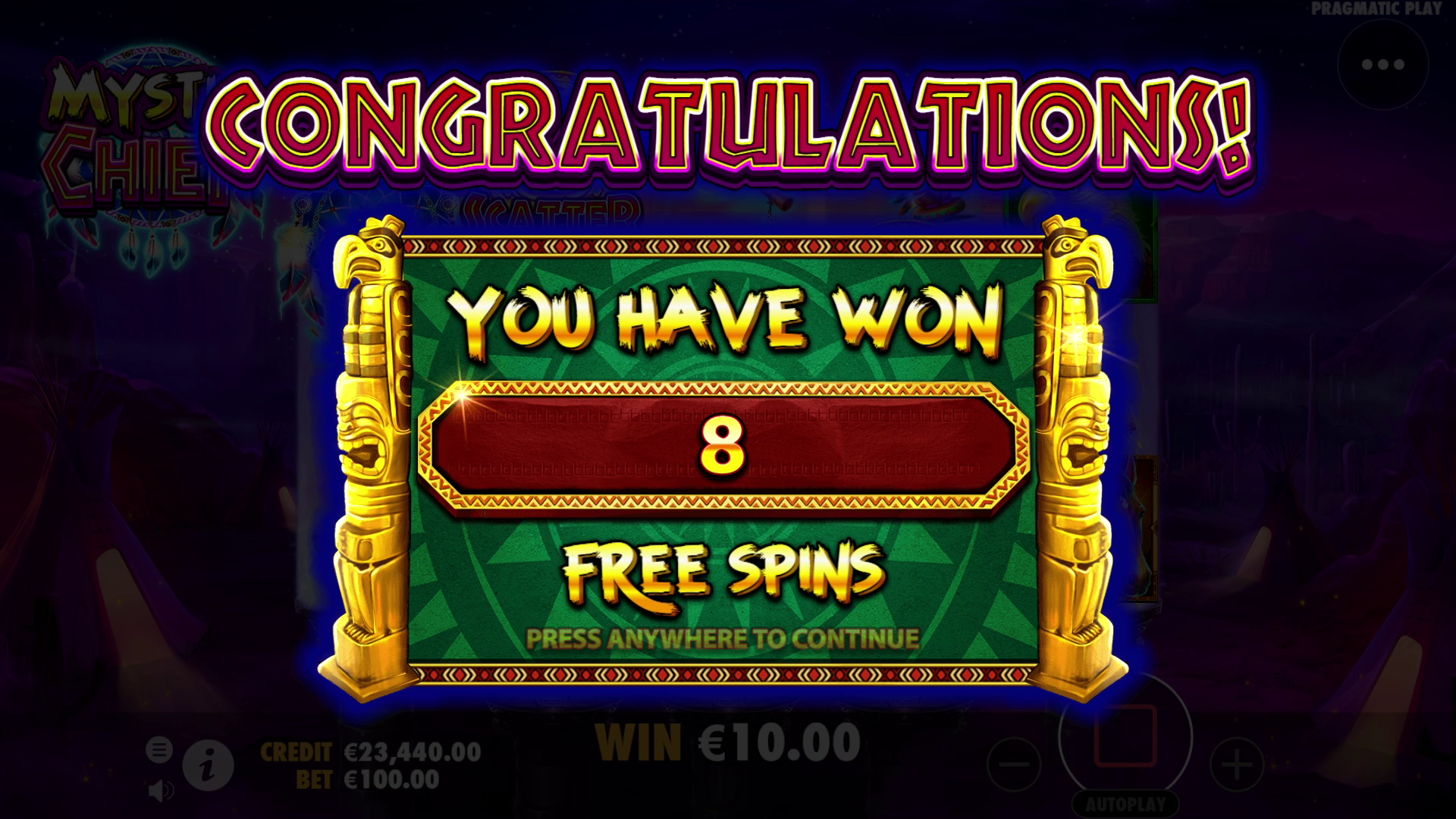 Mystic Chief - Free spins 5