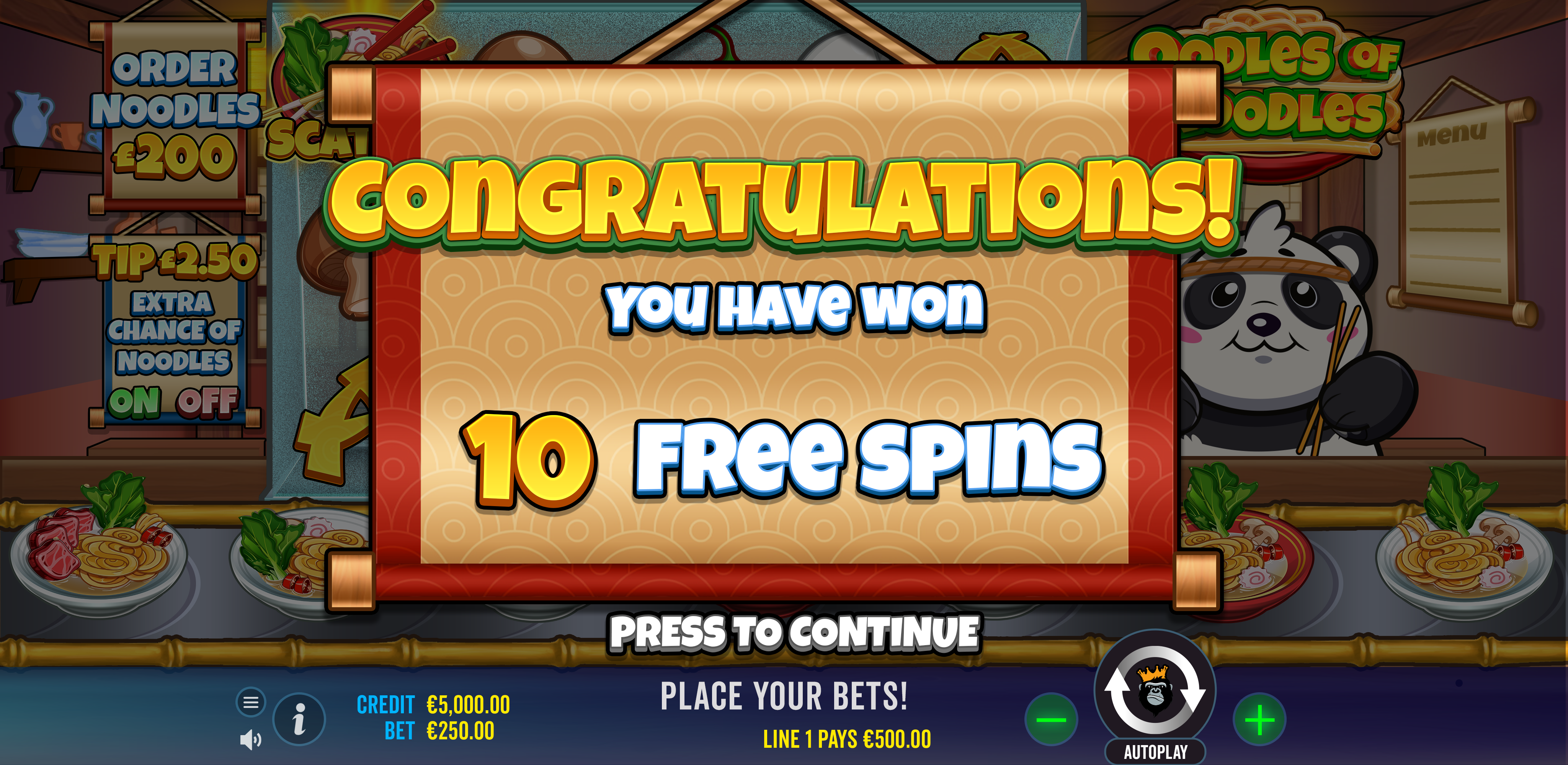 Oodles of Noodles - Free spins 2
