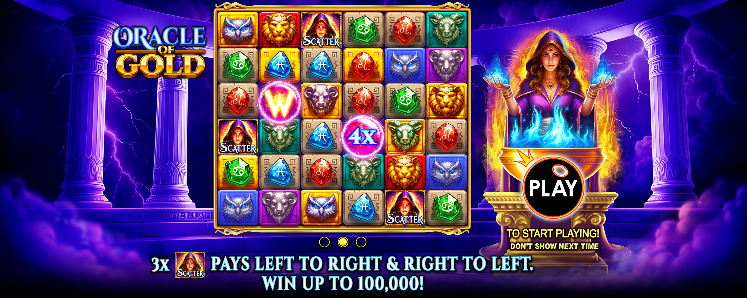 Oracle of Gold - Start screen