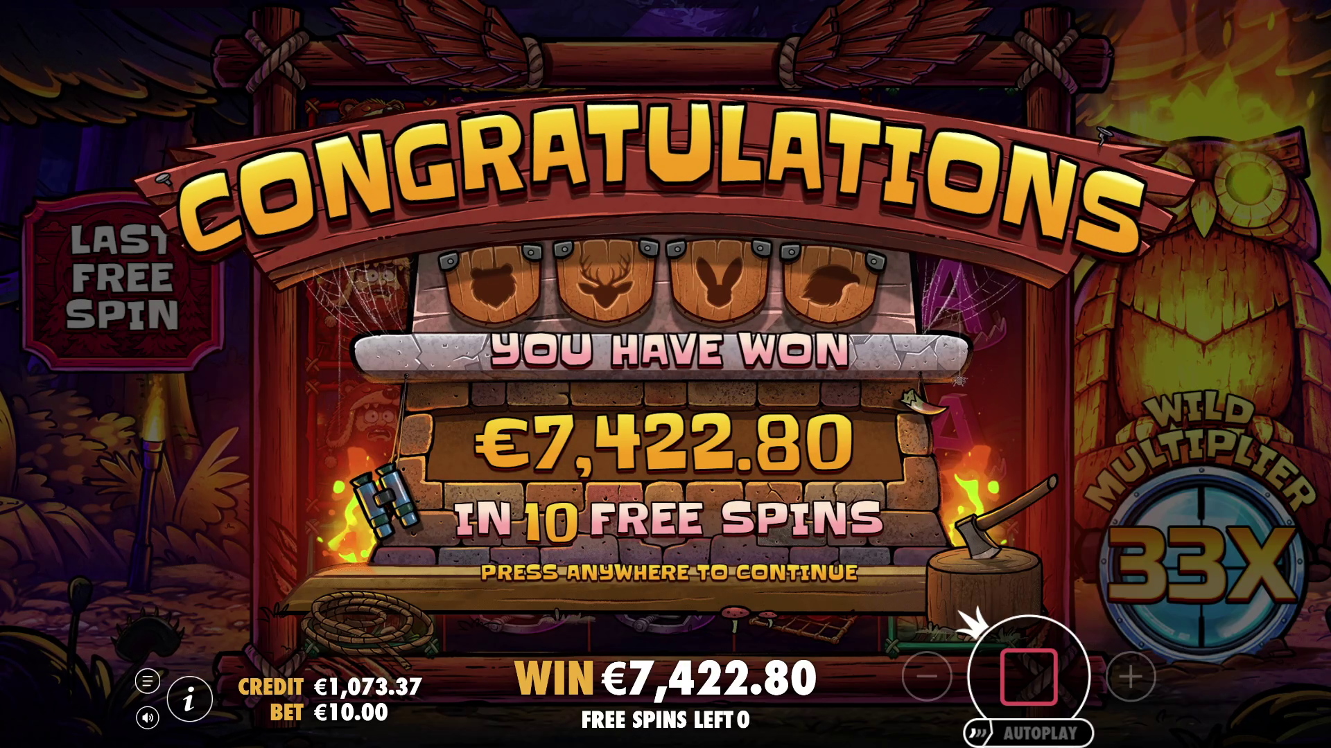 Out of the Woods - Free spins 1