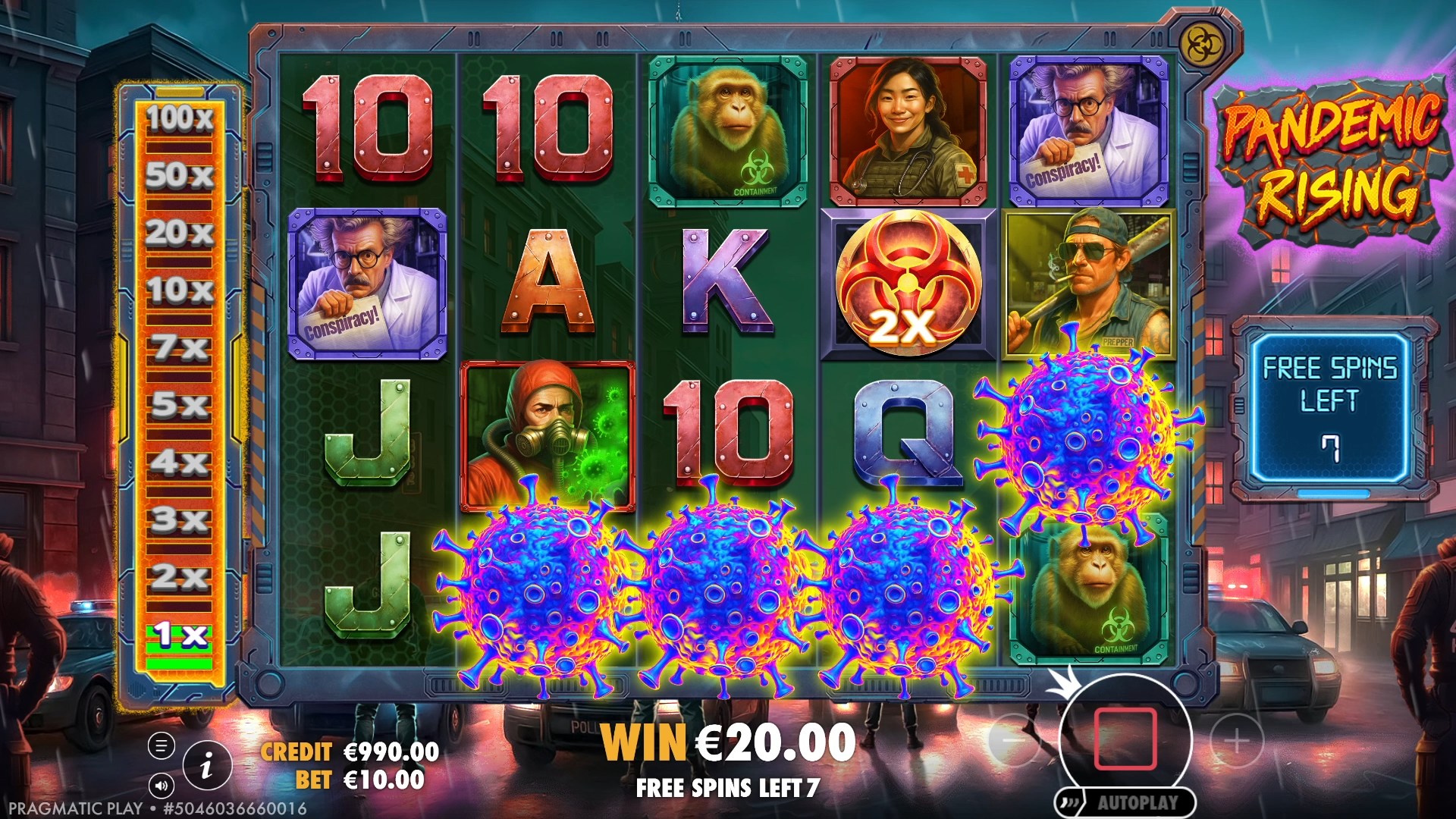 Pandemic Rising - Free spins 2