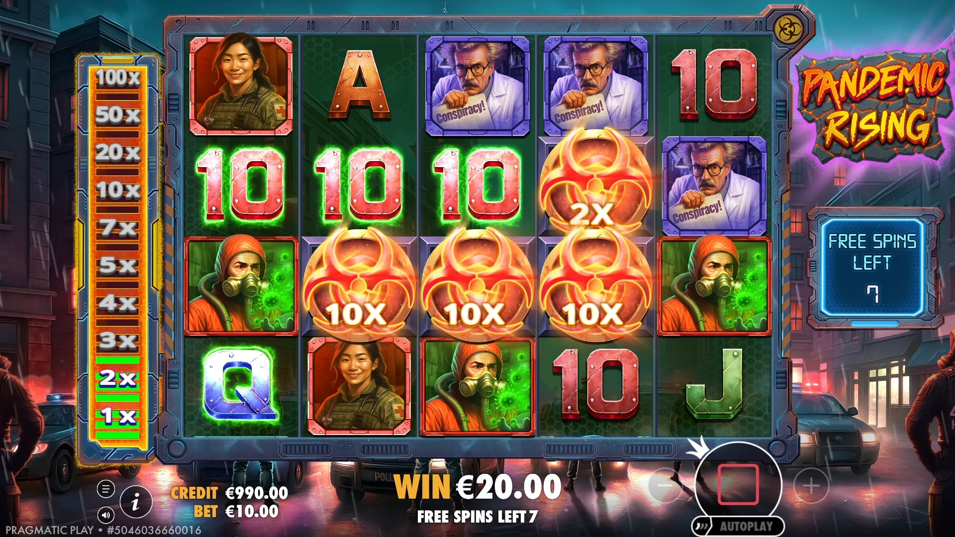 Pandemic Rising - Free spins 3
