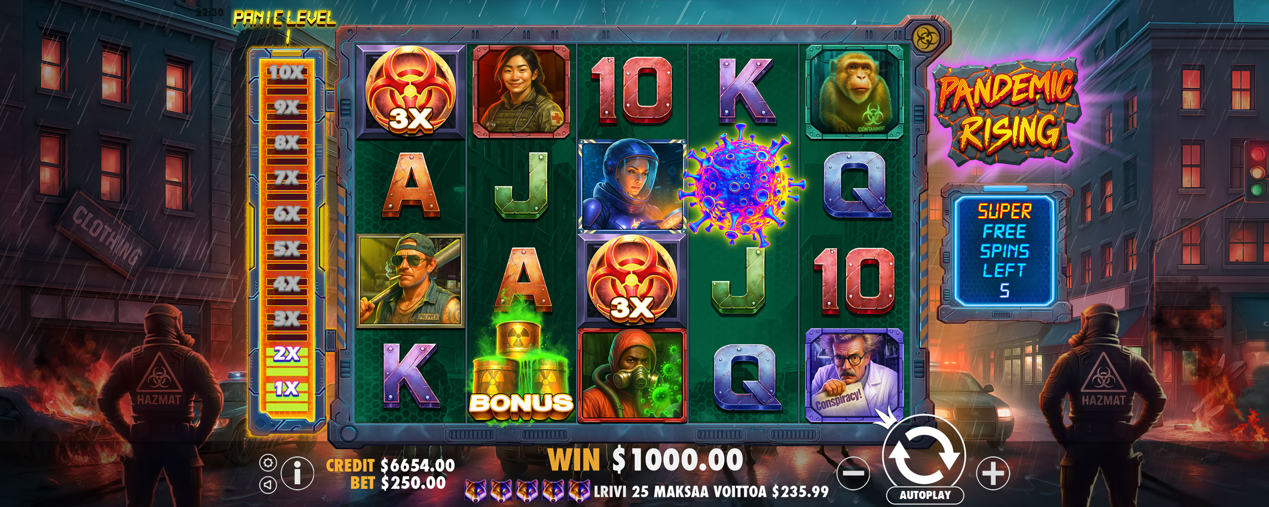 Pandemic Rising - Free spins 7