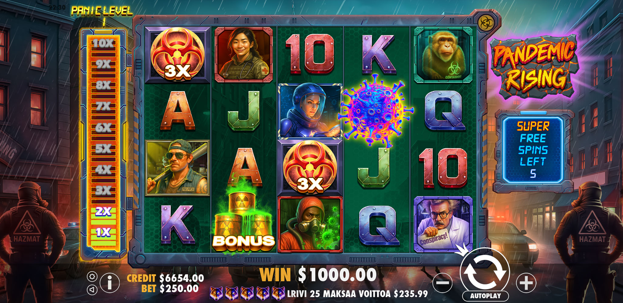 Pandemic Rising - Free spins 8