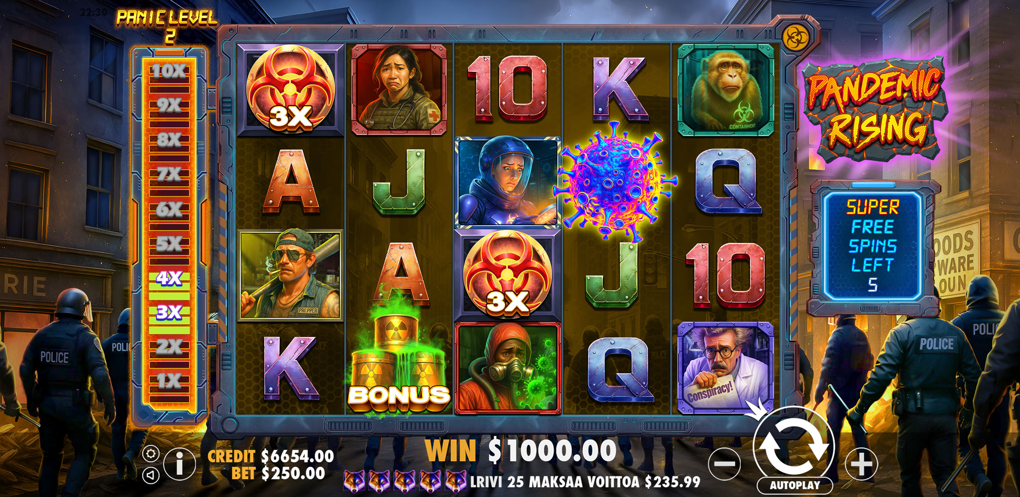Pandemic Rising - Free spins 11