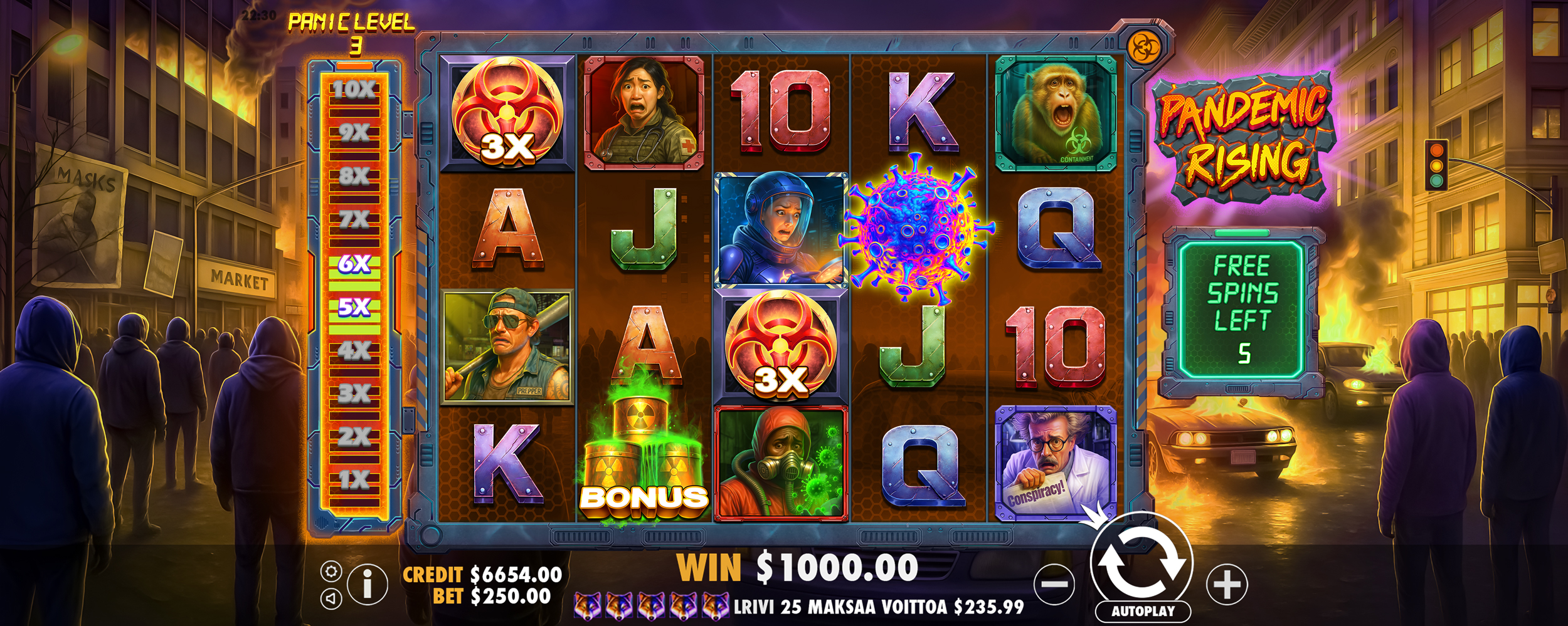 Pandemic Rising - Free spins 14