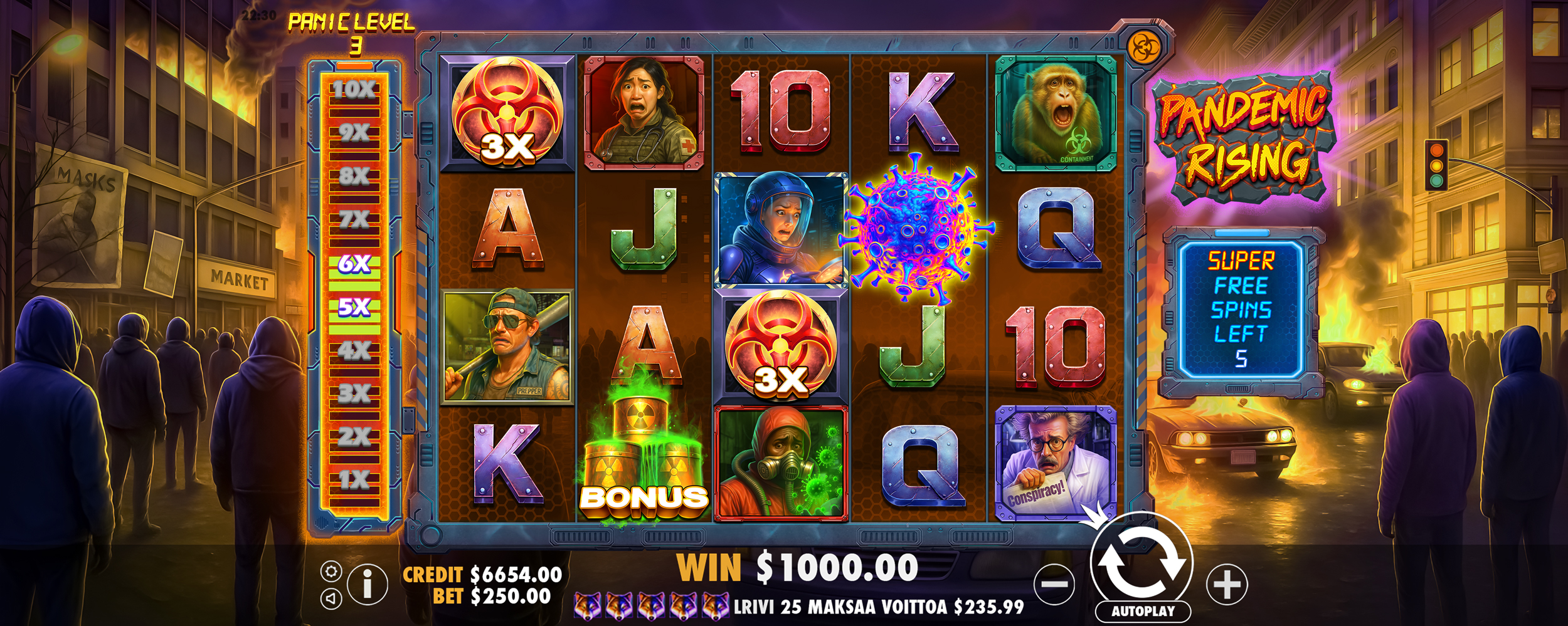 Pandemic Rising - Free spins 16