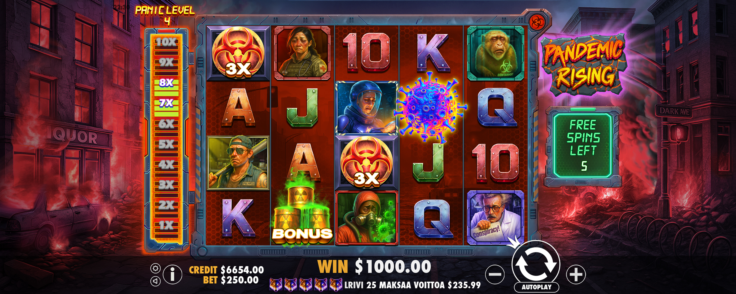Pandemic Rising - Free spins 18