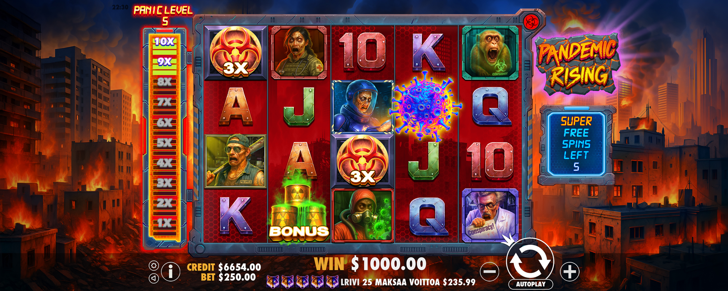 Pandemic Rising - Free spins 24